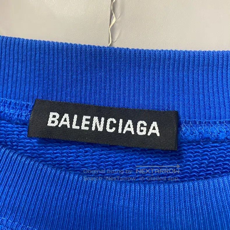 Balenciaga Balenciaga Blue Chest Printed Logo Email Hoodie Size US M / EU 48-50 / 2 - 3 Thumbnail