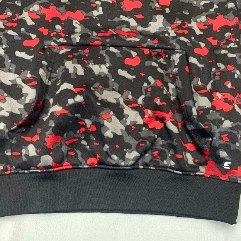 Vintage VINTAGE Eastbay Hoodie Sweatshirt Mens Medium Red/Black/Gray Camo Fleece Pullover 8502 Size US M / EU 48-50 / 2 - 6 Thumbnail