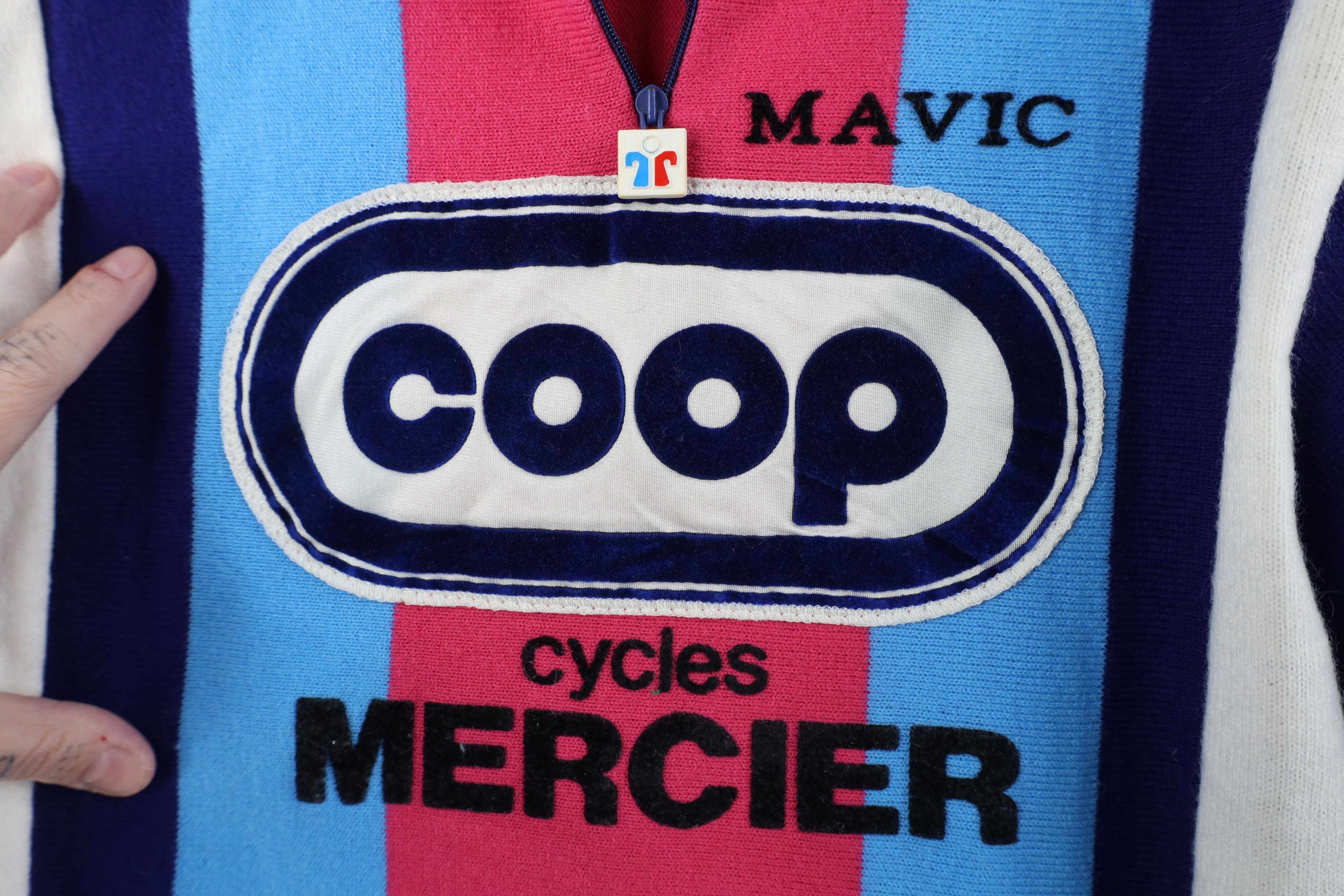 Vintage Vintage 80s Cycles Mercier Knit Long Sleeve Cycling Jersey Size US M / EU 48-50 / 2 - 5 Thumbnail