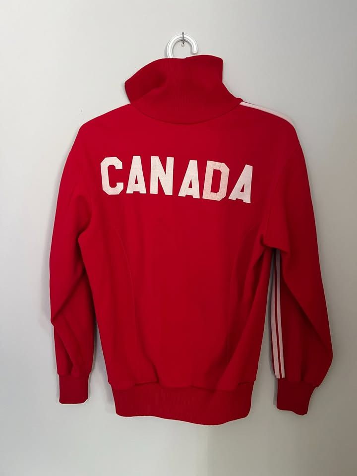 Adidas Vintage 1970s Adidas "CANADA" Back Hit Track Jacket Size US S / EU 44-46 / 1 - 1 Thumbnail