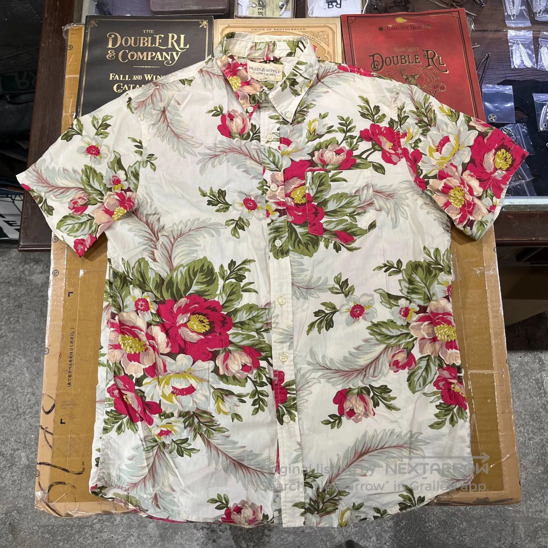 RRL Ralph Lauren Floral Short Sleeve T. Size M / US 6-8 / IT 42-44 - 2 Thumbnail