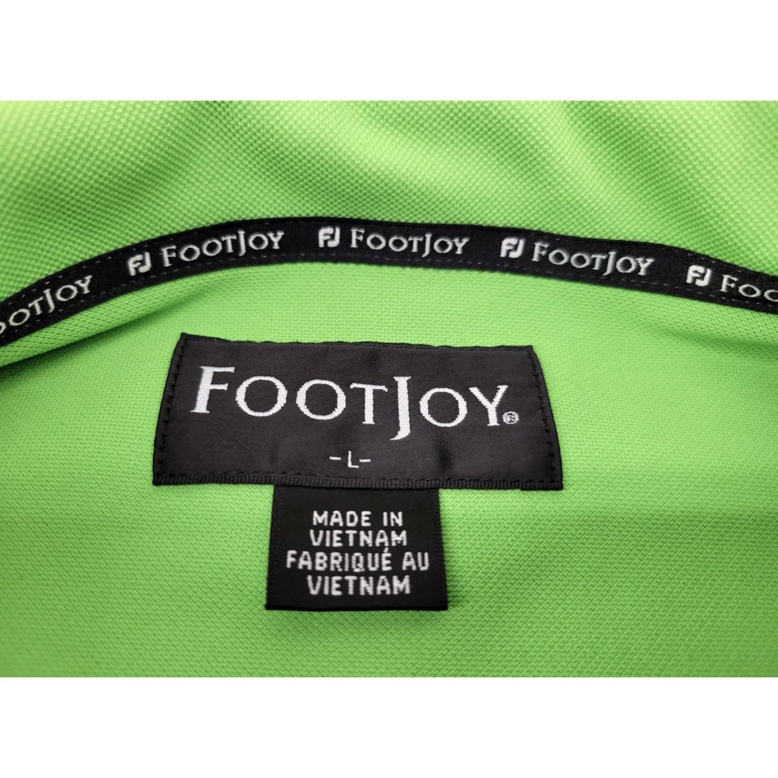 Footjoy FootJoy Polo Shirt Mens Lime Green Size Large Golf Shirt Short Sleeve Collared Button Logo Size US L / EU 52-54 / 3 - 8 Thumbnail
