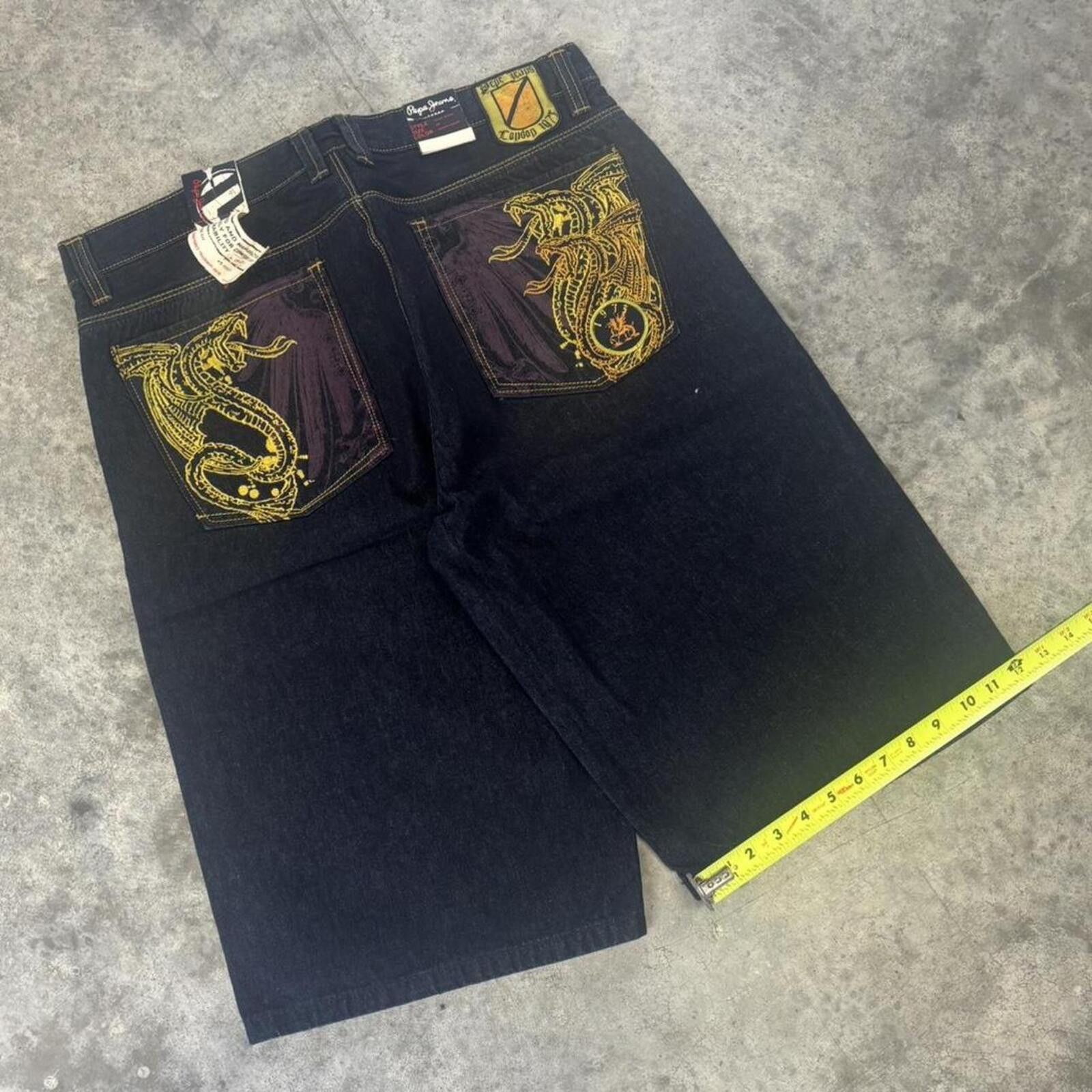 Pepe Jeans Pepe Y2K Wide Leg Baggy Grunge Jorts Size US 38 / EU 54 - 2 Thumbnail