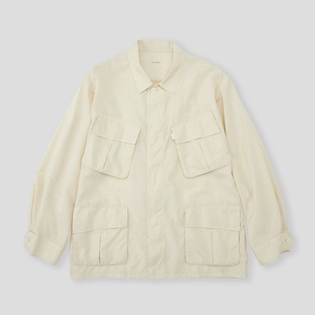 Japanese Brand S H SHIRTS Fatigue Shirt - Natural Wool Silk - L NWT $875 Size US L / EU 52-54 / 3 - 11 Thumbnail
