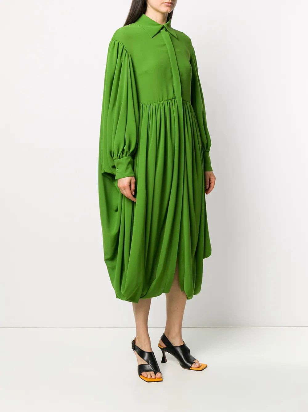 Valentino o1y0226 Midi Dress in Green Size M / US 6-8 / IT 42-44 - 3 Thumbnail