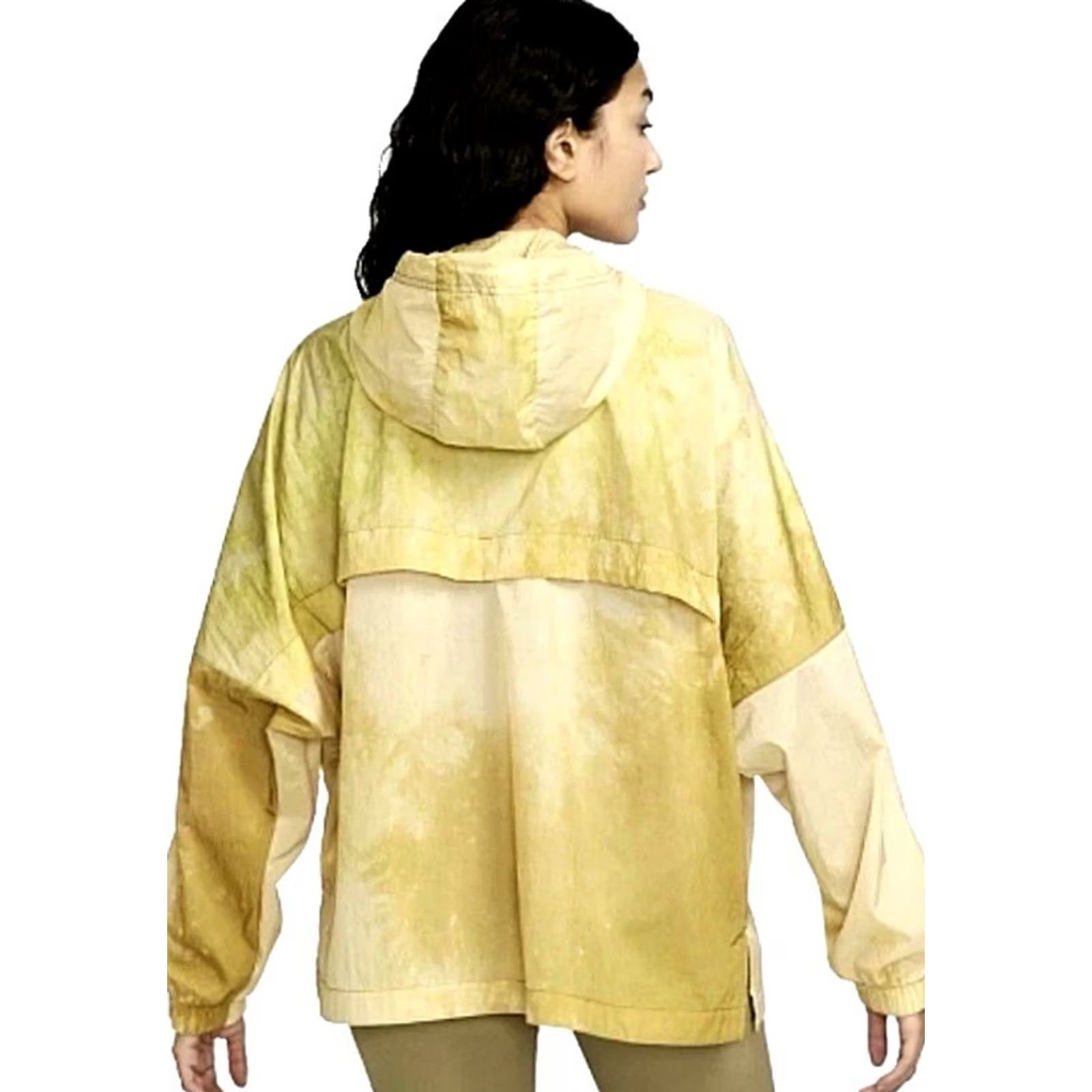 Nike Nike Women Sportswear Windbreaker Jacket L Green Wave Tie Dye Full Zip Hooded Nylon Outer Shell Size L / US 10 / IT 46 - 2 Thumbnail