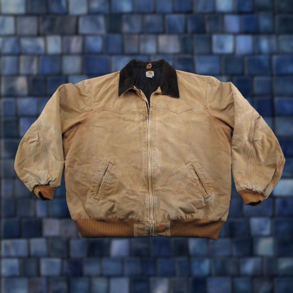 Carhartt VINTAGE Carhartt Jacket Workwear Santa Fe Bomber J14 3XLT Tall Brown Size US XXL / EU 58 / 5 - 1 Thumbnail