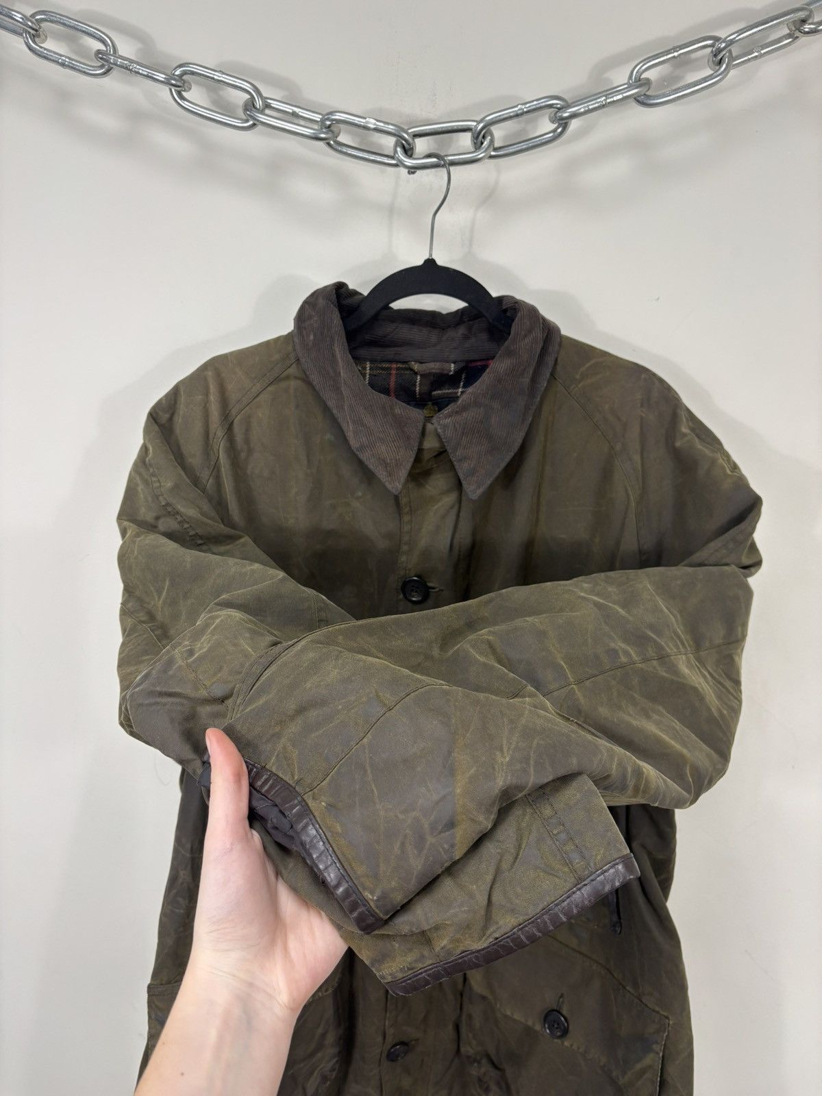 Barbour Barbour Longhurst Wax Cotton Men’s Khaki Waxed Jacket Coat Size US XXL / EU 58 / 5 - 9 Thumbnail