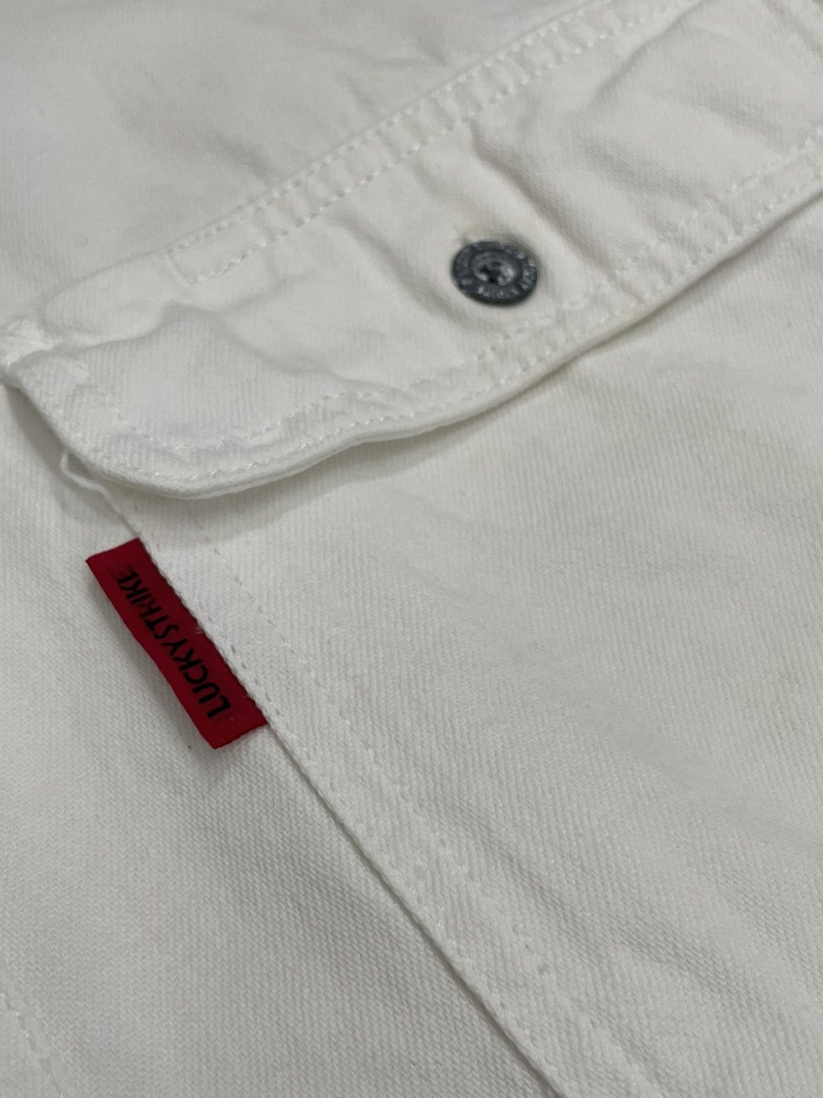 Lucky Brand × Vintage Vintage Rare Denim Lucky Strike Oversize Button Up Size US L / EU 52-54 / 3 - 8 Thumbnail