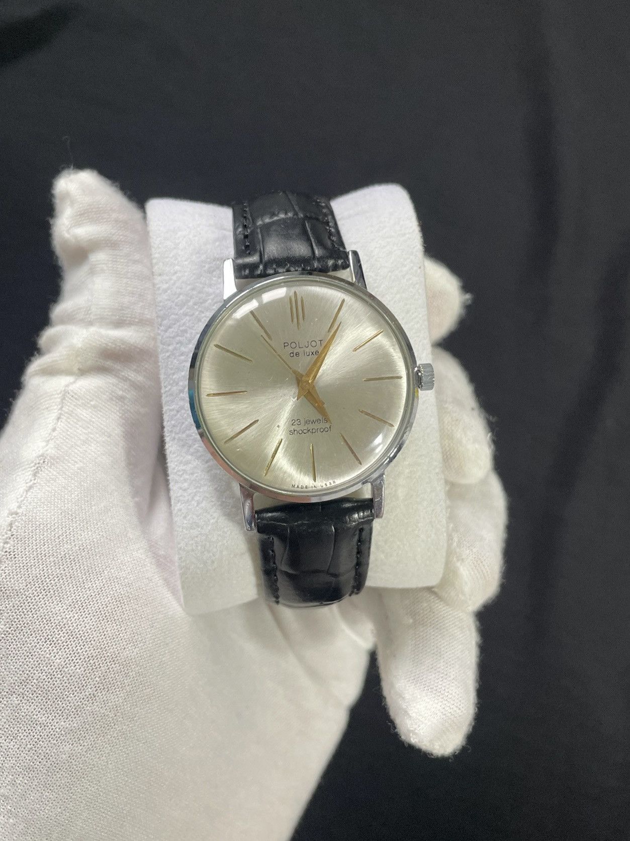 Vintage Vintage Watch Poljot De Luxe Mechanical Authentic 1980s Size ONE SIZE - 10 Thumbnail