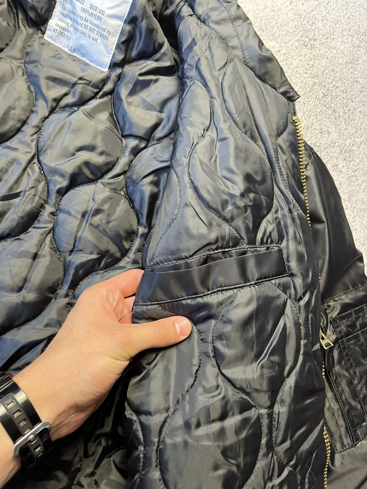 Vintage Vintage black Reversible Bomber Jacket MA1 Size US XXL / EU 58 / 5 - 15 Thumbnail