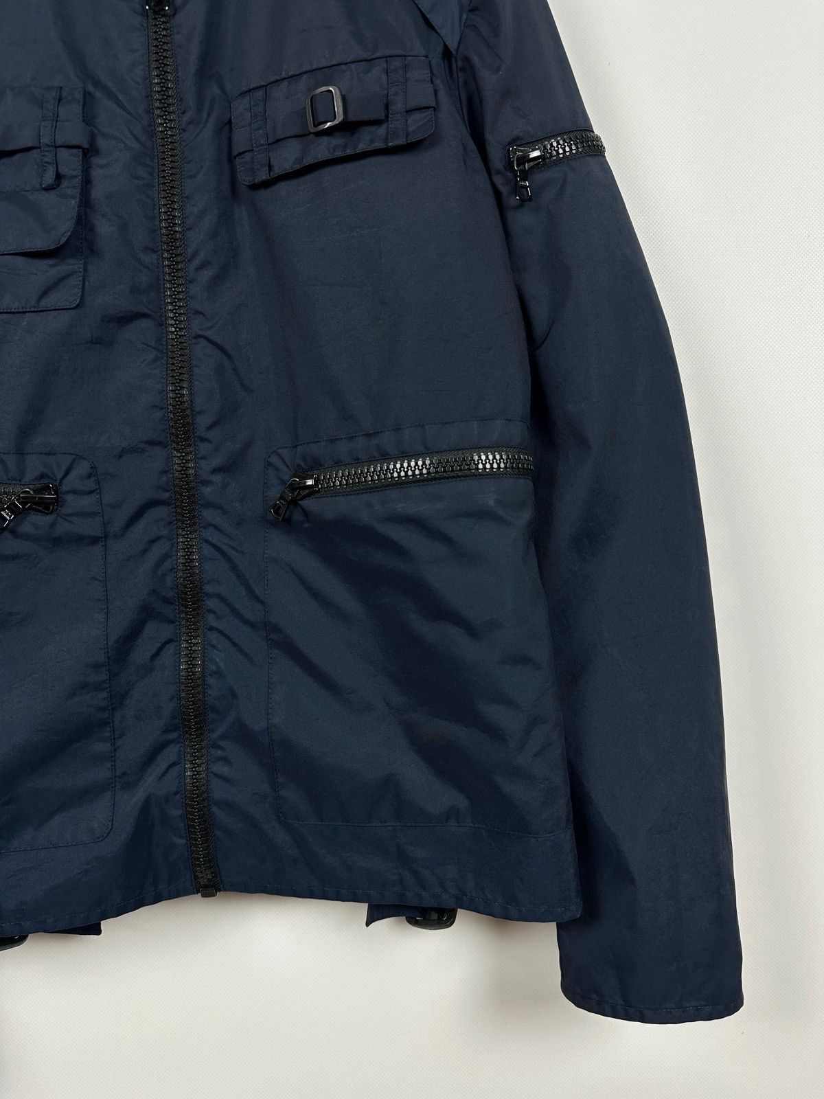 Miu Miu 1999 Vintage Miu Miu Navy Nylon Archive Cargo Utility Jacket Size US M / EU 48-50 / 2 - 10 Thumbnail