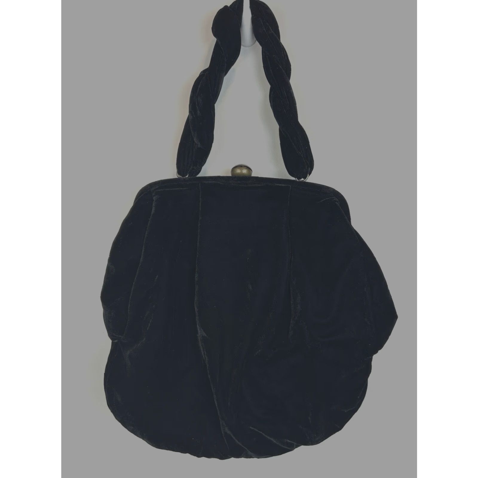 Velour Black Velvet Shoulder Bag Whimsigoth Witchy Gothic Feminine Dark User: Black Velvet Shoulder Bag Whimsigoth Witchy Gothic Feminine Dark Size ONE SIZE - 2 Thumbnail