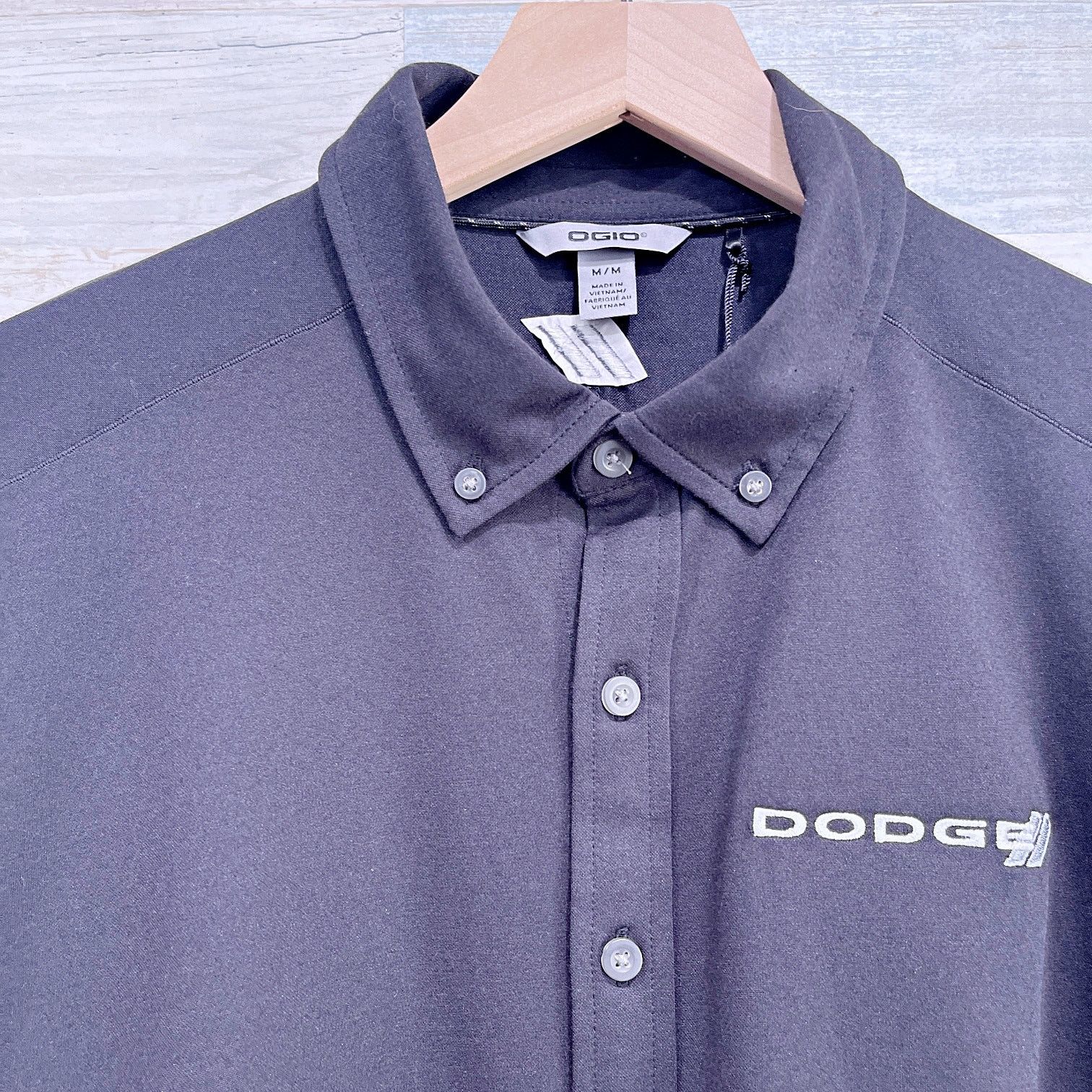 Ogio Dodge Jersey Knit Button Down Shirt Black Mens Medium Size US M / EU 48-50 / 2 - 2 Thumbnail