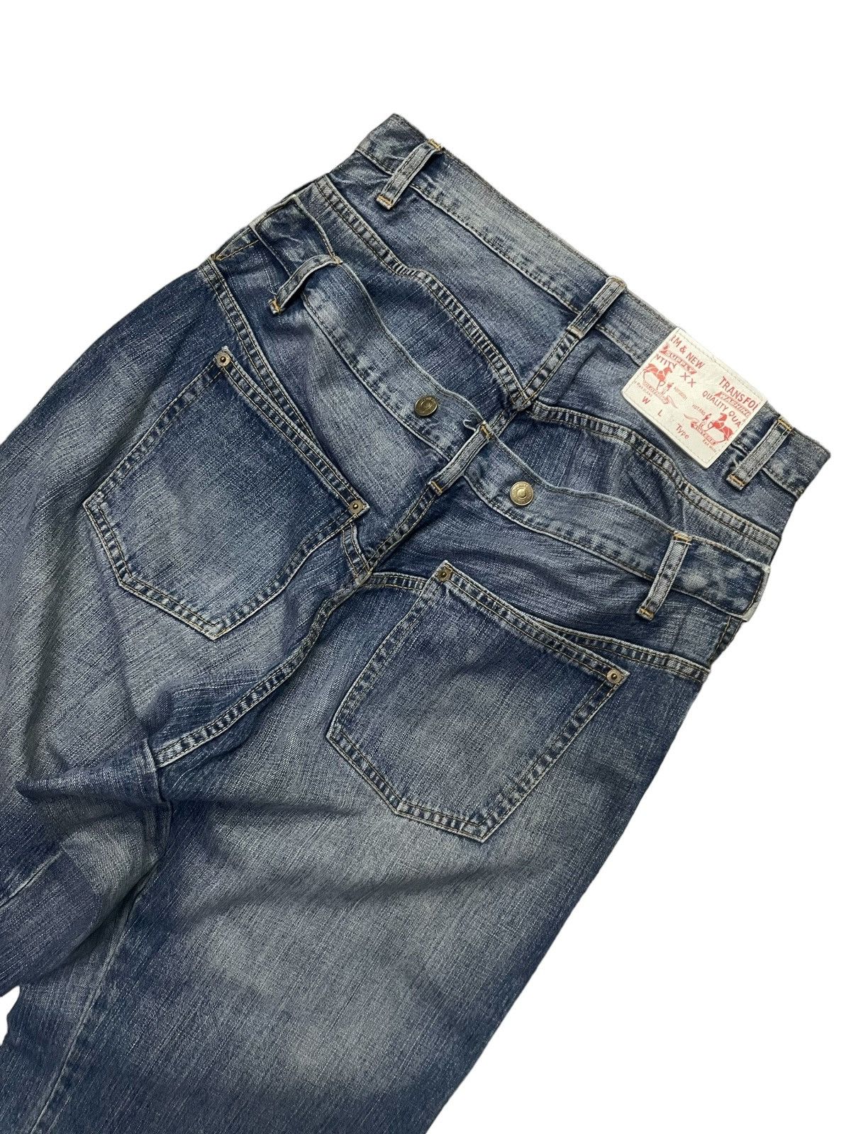 Dogtown × Japanese Brand × Thug Club Rna inc. japan double waist layer baggy denim pants Size US 30 / EU 46 - 4 Thumbnail