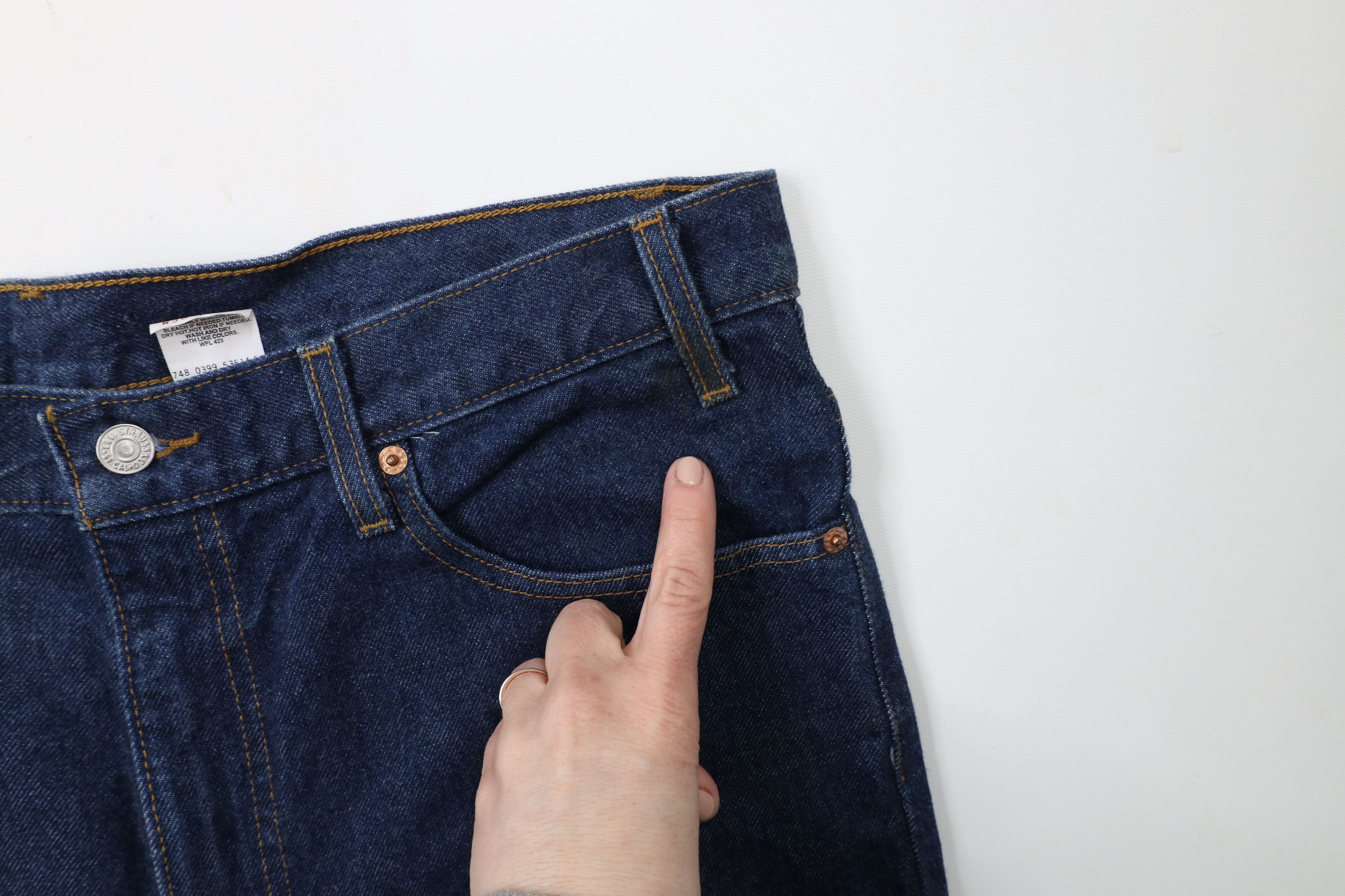 Levi's × Vintage Vintage 90s Levis 517 Western Bootcut Denim Jeans Blue Size US 38 / EU 54 - 7 Thumbnail