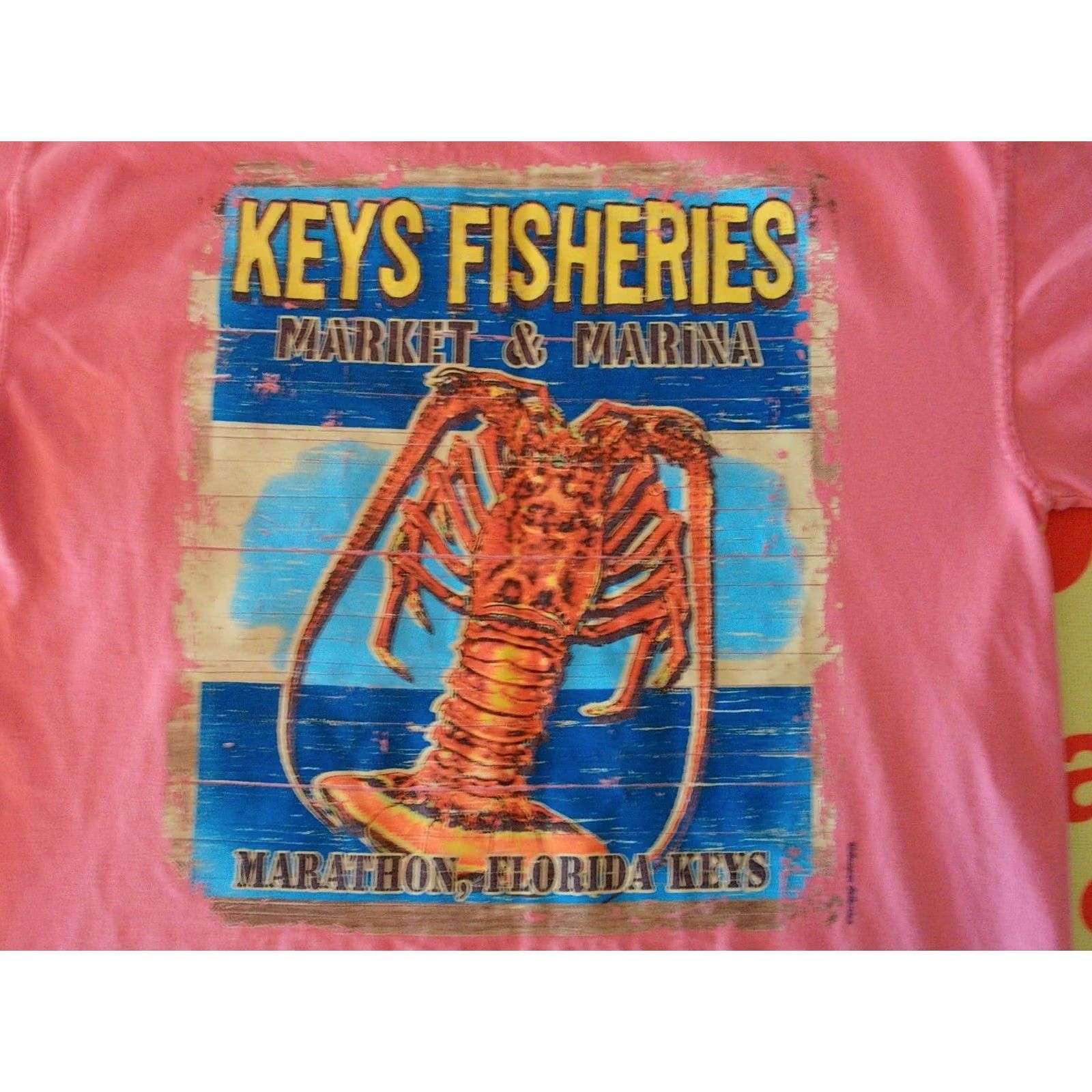 Comfort Colors KEYS FISHERIES Market & Marina Rock Lobster MARATHON FLORIDA Shirt Men's Med Size US M / EU 48-50 / 2 - 4 Thumbnail