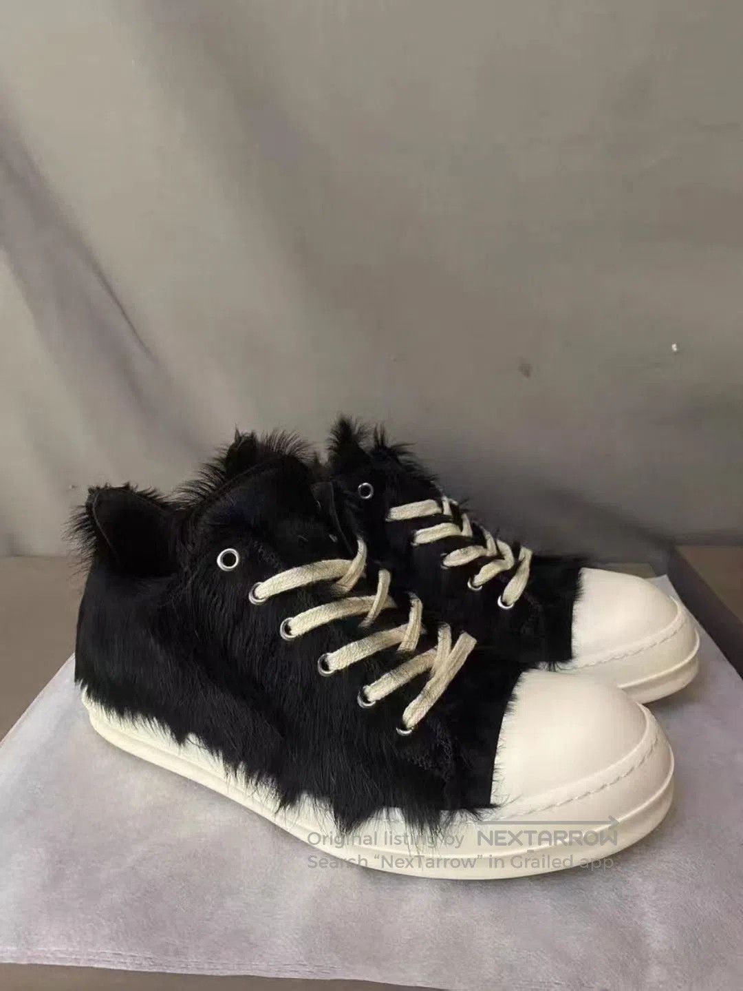 Rick Owens rick owens low-top fur sneakers size 40-yw. Size US 7 / EU 40 - 1 Thumbnail
