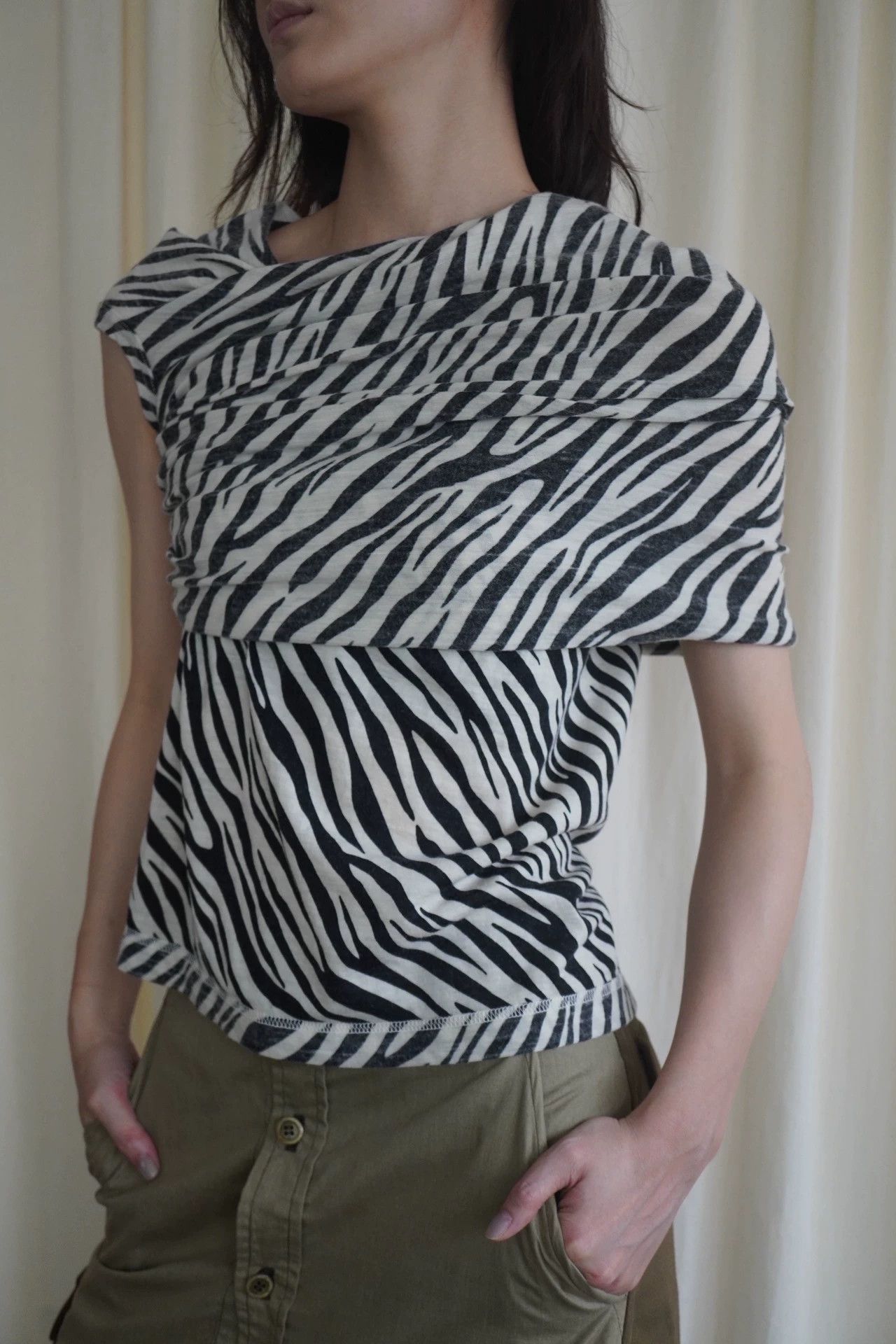 Junya Watanabe Junya Watanabe 2005 Asymmetric Two-Tone Zebra Top S Size S / US 4 / IT 40 - 8 Thumbnail