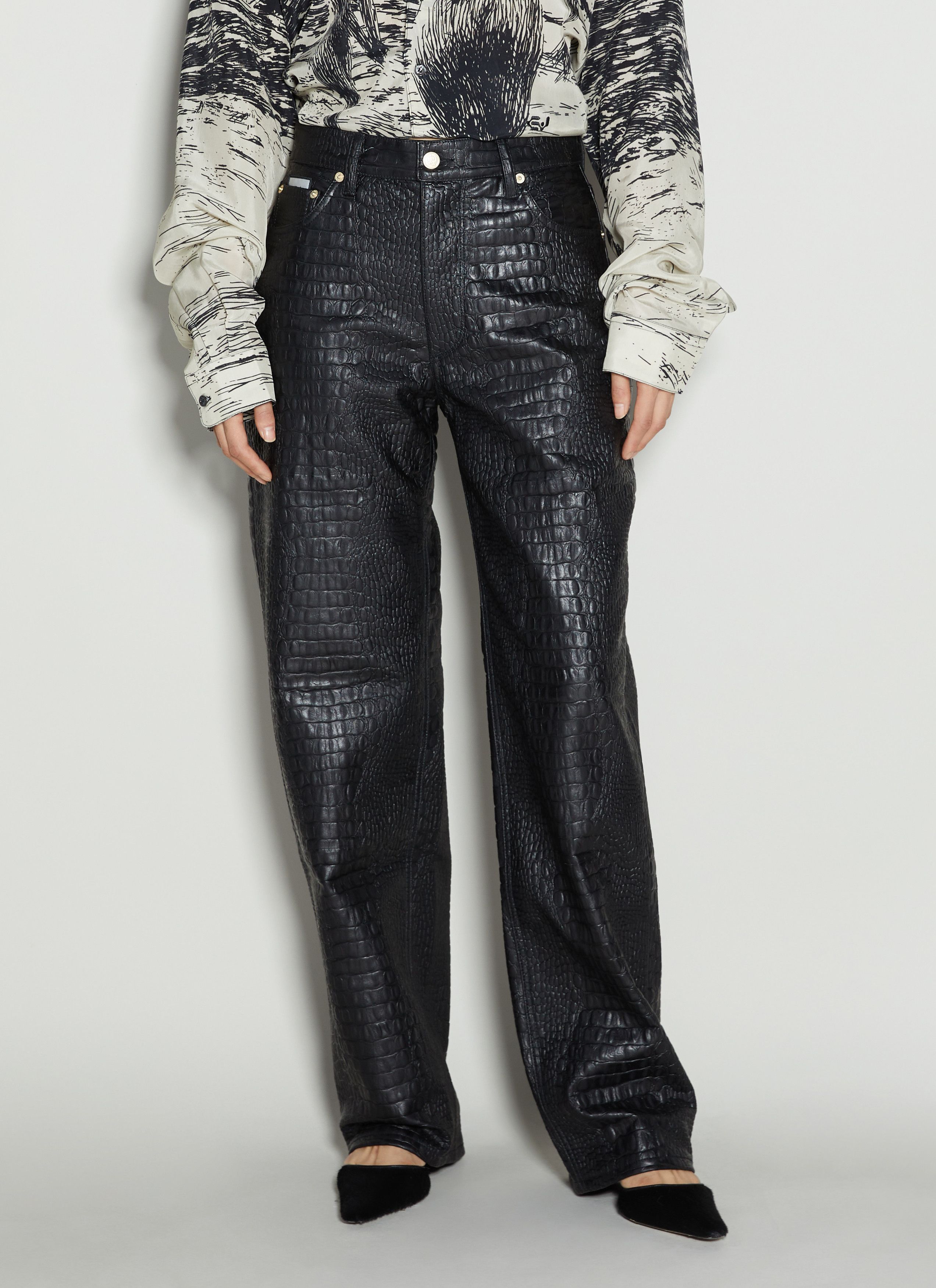 Eytys Benz Croco Pants Size 24" / US 00 / IT 34 - 1 Thumbnail