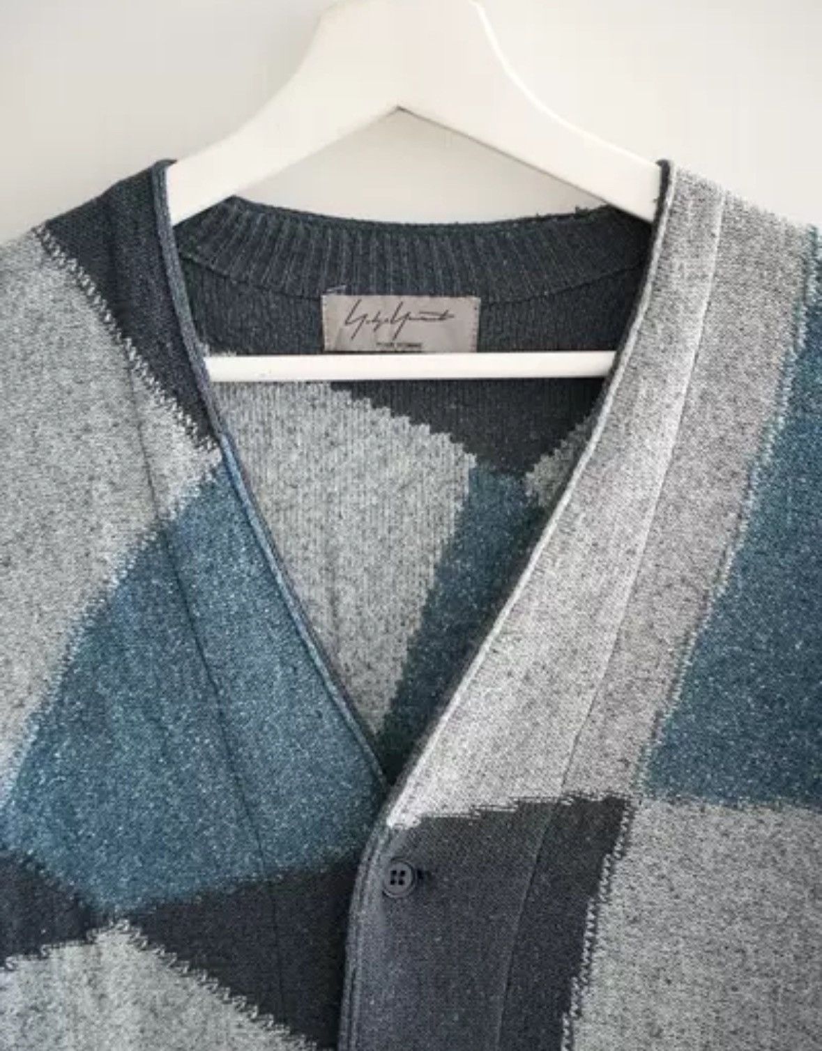 Yohji Yamamoto Yohji Yamamoto 12ss geometric silk cardigan sweater Size US L / EU 52-54 / 3 - 3 Thumbnail