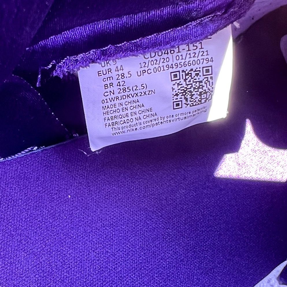 Jordan Brand × Nike Size 11.5 - Air Jordan 1 High OG Court Purple Women's Shoes Size US 11.5 / IT 41.5 - 7 Thumbnail