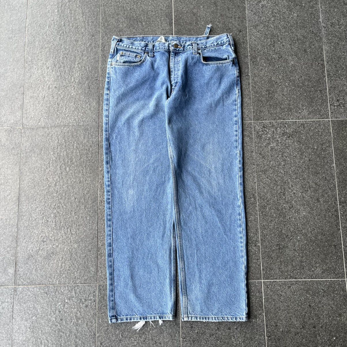 Carhartt × Vintage Vintage Carhartt Blue Denim Distressed Relaxed Fit Jeans Size US 38 / EU 54 - 2 Thumbnail