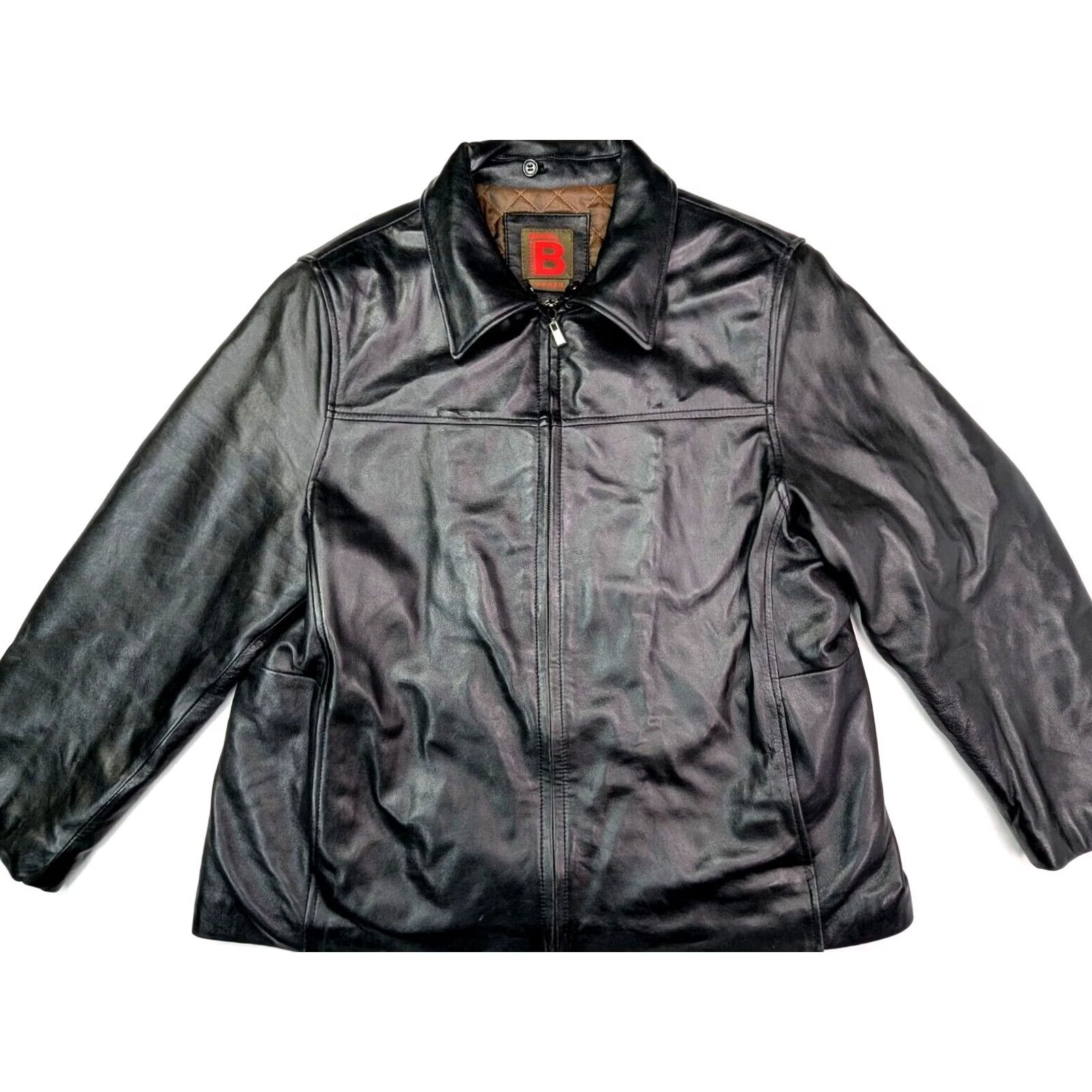 Vintage VINTAGE Bernardo Black Leather Quilted Lined Full Zip Women L Jacket" Size L / US 10 / IT 46 - 2 Thumbnail