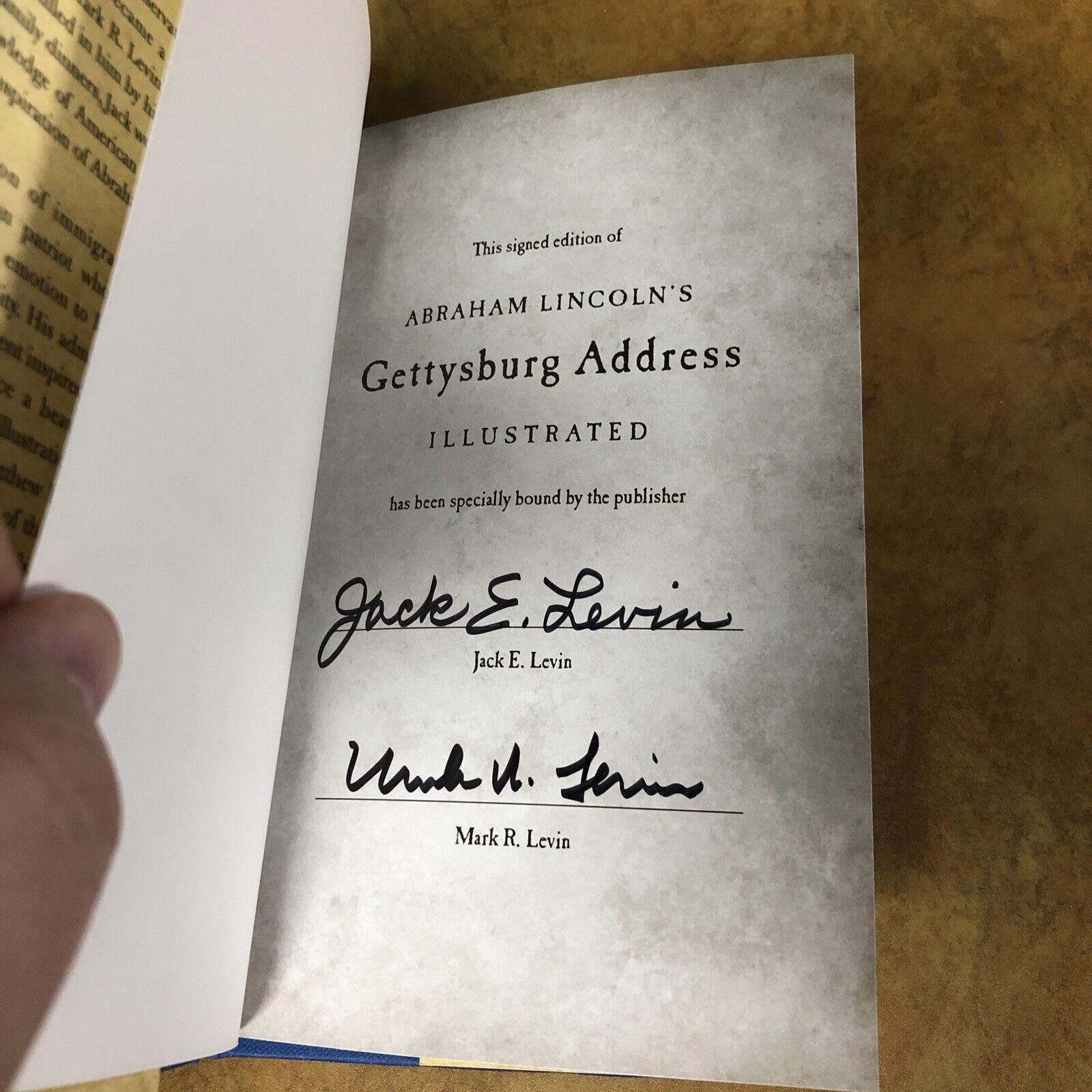 Designer Abraham Lincoln's Gettysburg Address Illust. Levin Signed Size ONE SIZE - 2 Thumbnail