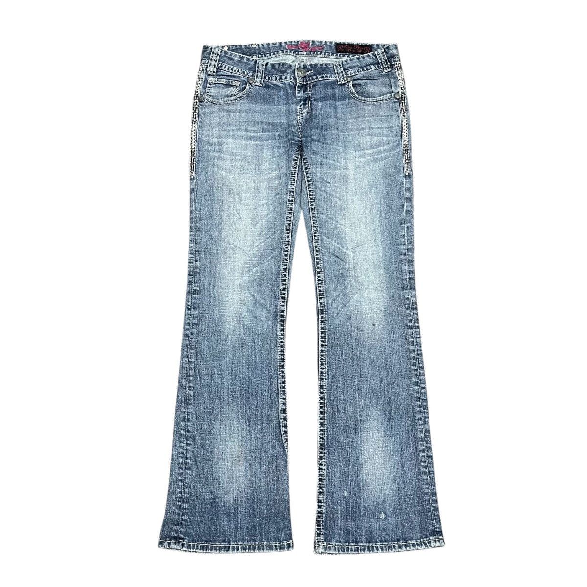 14th Addiction 2000s Style Love Rise Flared Denim Pant Lgb Style Ifsix Size US 34 / EU 50 - 2 Thumbnail