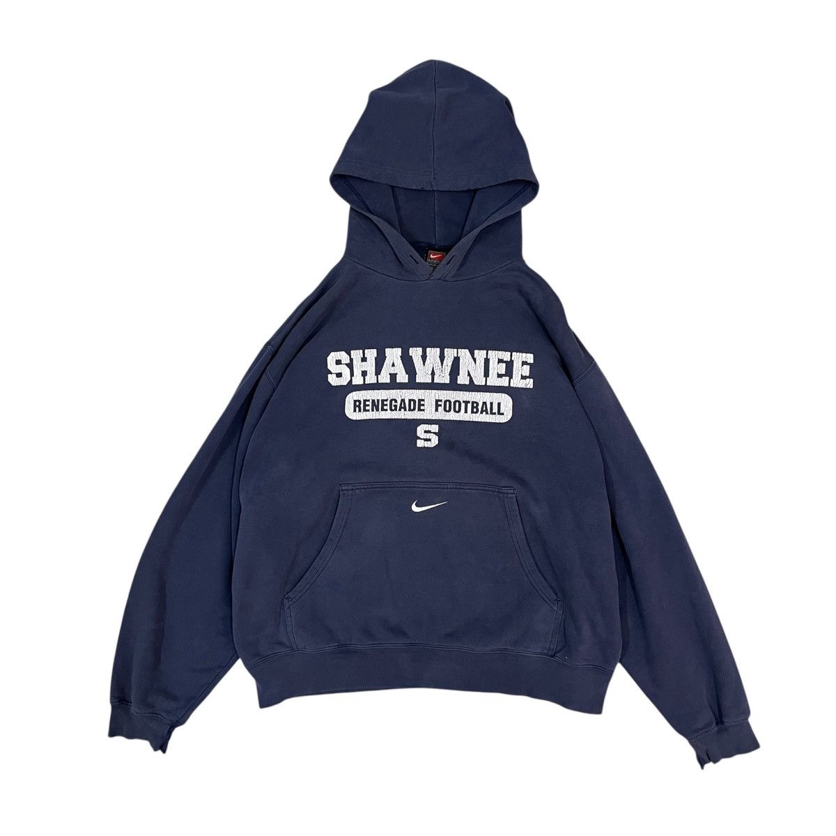 Nike × Vintage Vintage 90s Nike Team Centre Logo Hoodie Size US L / EU 52-54 / 3 - 1 Thumbnail