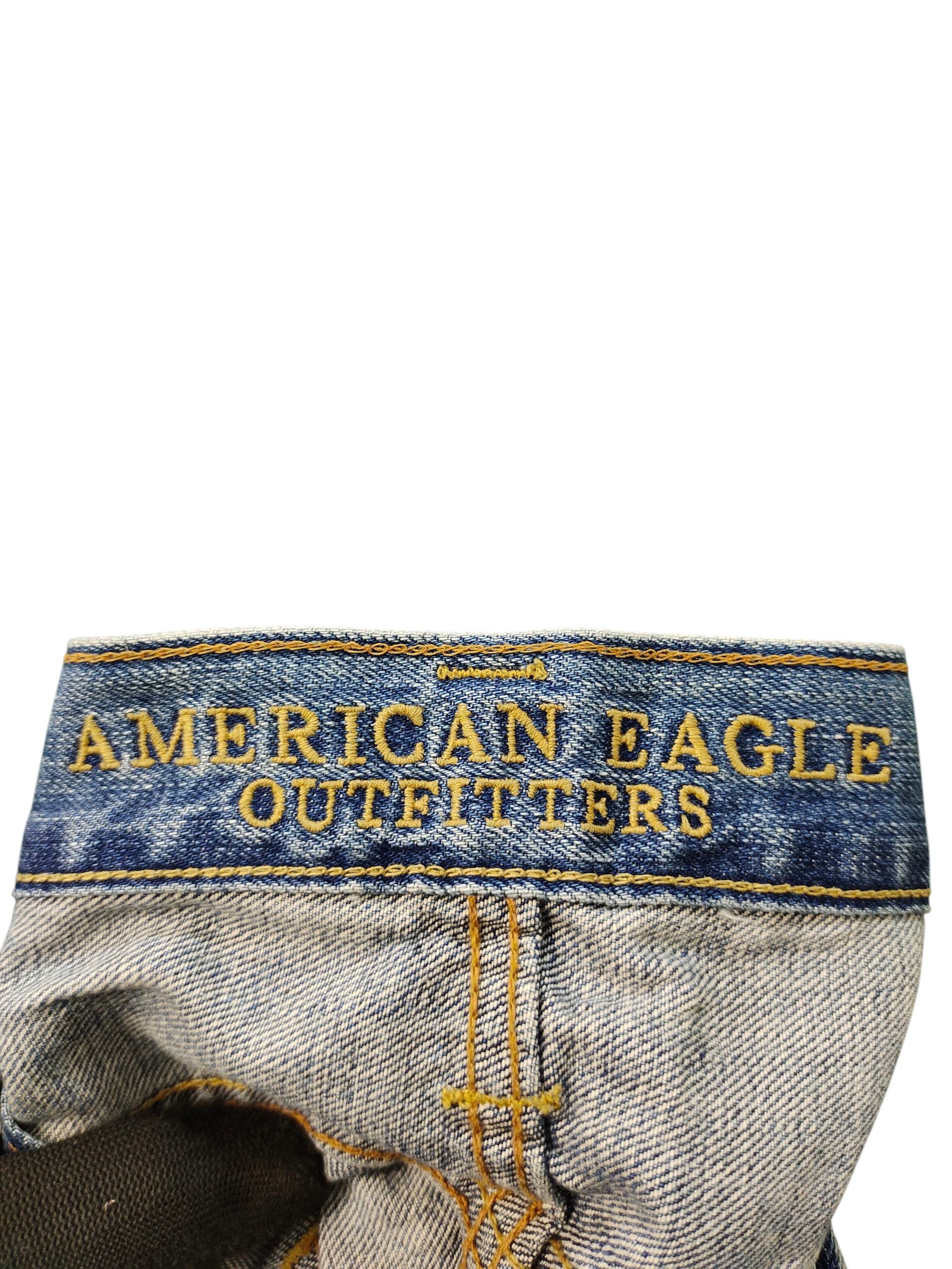 American Eagle Outfitters Vintage American Eagle Clawmark Distress Faded Denim Jeans Size US 30 / EU 46 - 12 Thumbnail