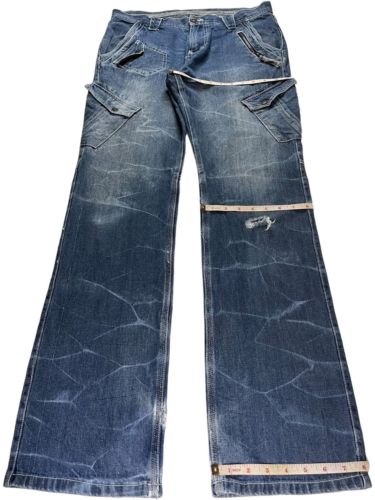 Japanese Brand Vintage Japanese Brand Tactical Cargo Loose Jeans Size US 34 / EU 50 - 12 Thumbnail