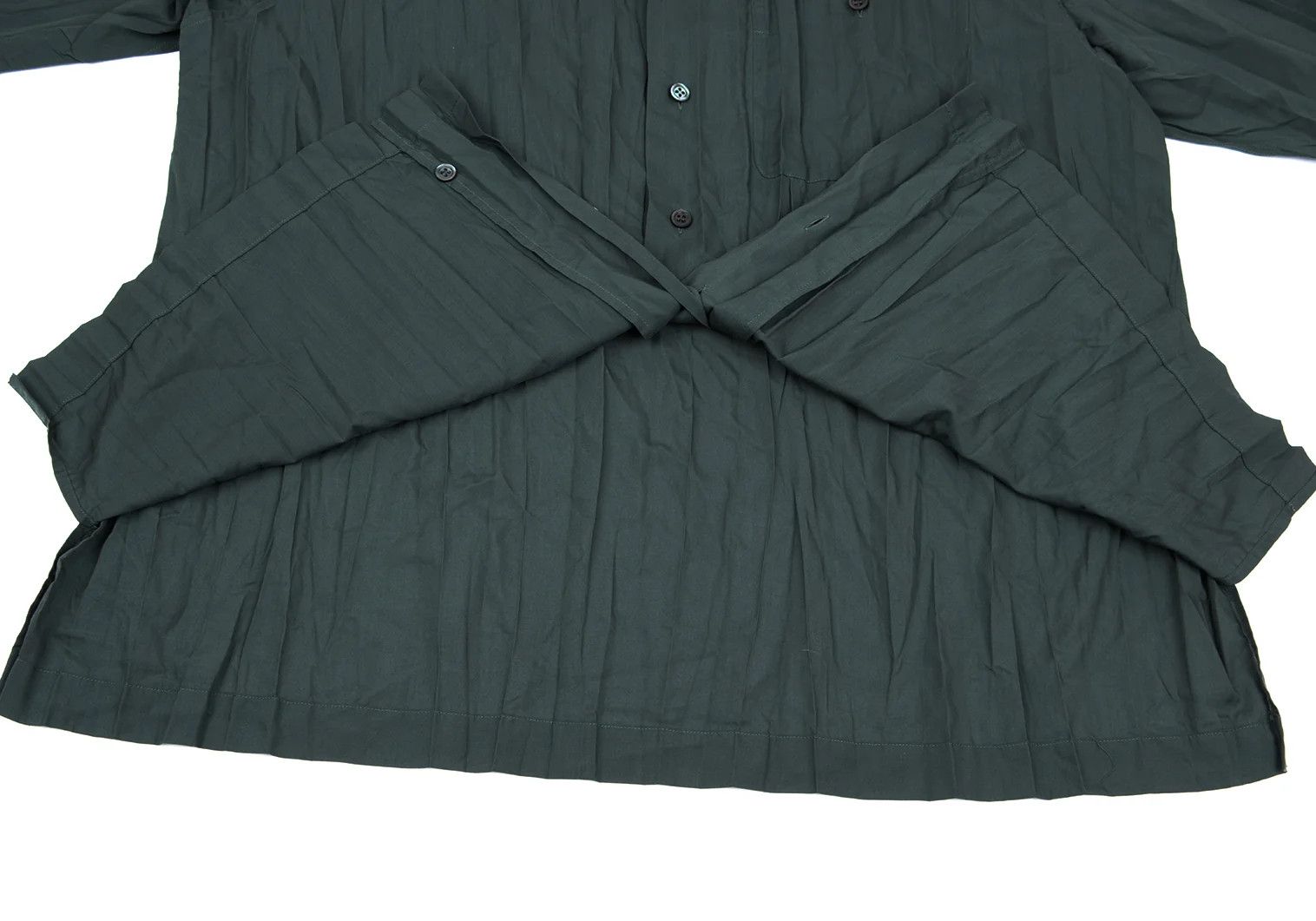Issey Miyake Pleated Shirt in Blue Gray, Size M Size US M / EU 48-50 / 2 - 12 Thumbnail