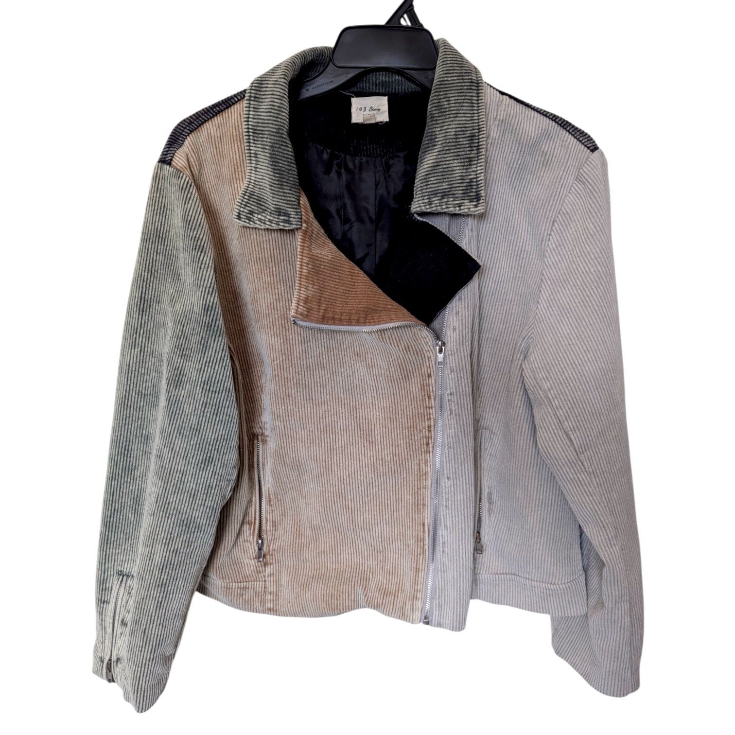 Other 1.4.3 Story by Line Up Multicolor Faded Corduroy Moto Jacket Size 3XL / US 20-22 - 1 Thumbnail