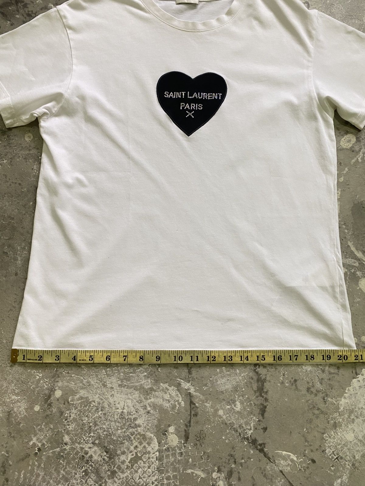 Hedi Slimane × Saint Laurent Paris Vintage Saint Laurent Paris Rhinestone Tee Size US M / EU 48-50 / 2 - 10 Thumbnail