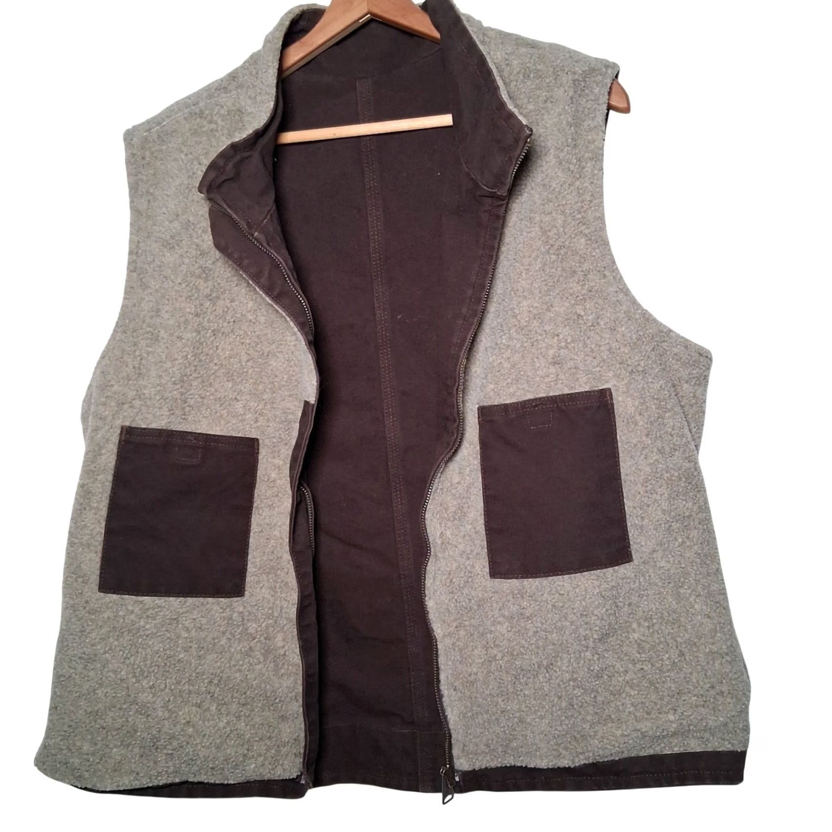 Carhartt VINTAGE Carhartt Vest Women XL Brown Duck Cloth Fleece Lined Workwear WV001 DKB Size XL / US 12-14 / IT 48-50 - 4 Thumbnail