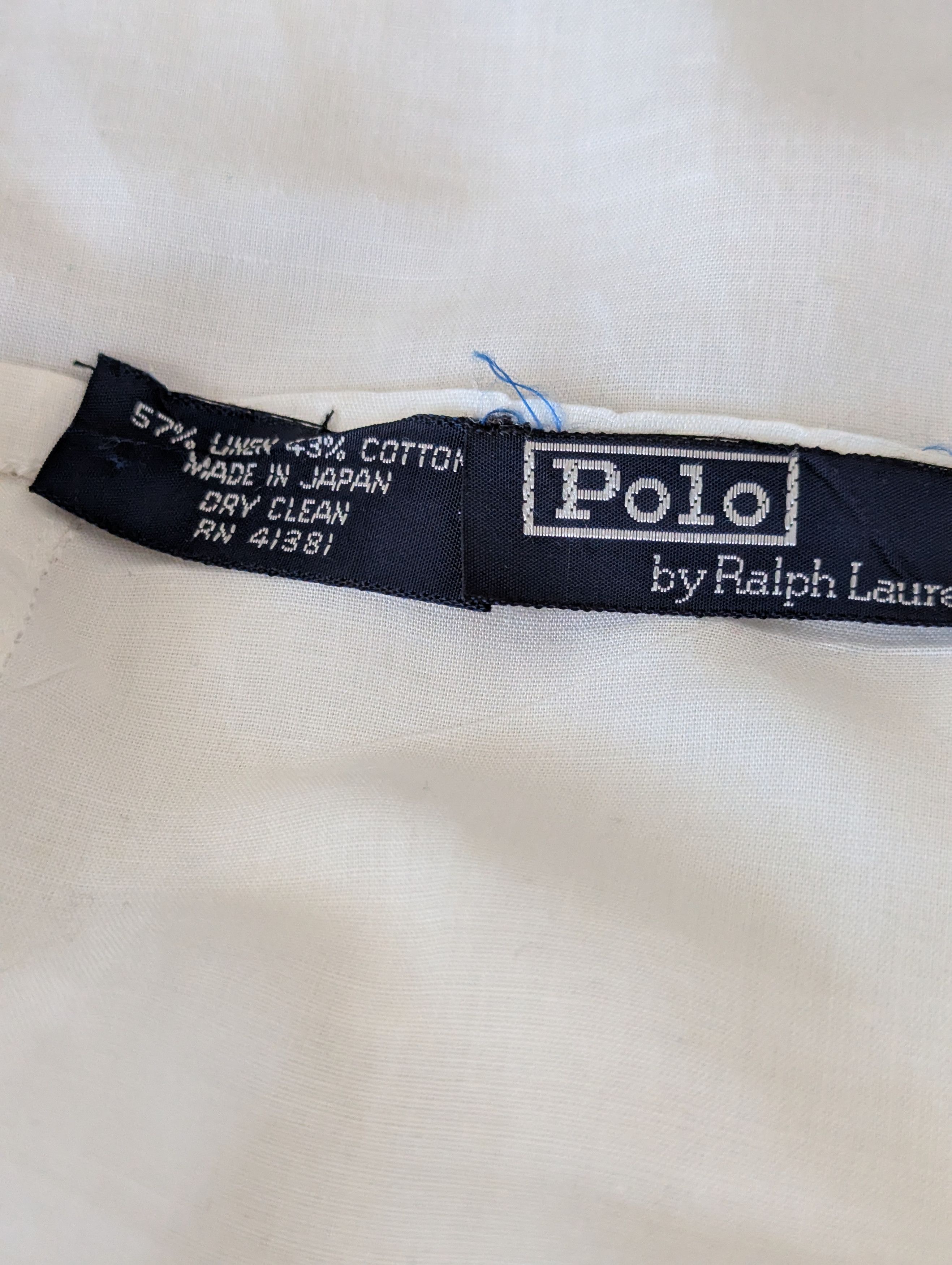 Polo Ralph Lauren White Linen pockets quare Size ONE SIZE - 3 Thumbnail
