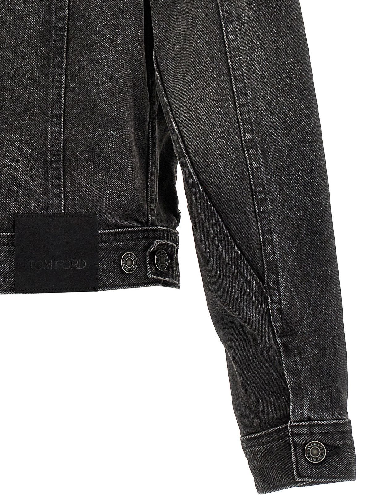 Tom Ford o1loc1c1225 DJI001 Denim Jacket in Black Size US S / EU 44-46 / 1 - 4 Thumbnail