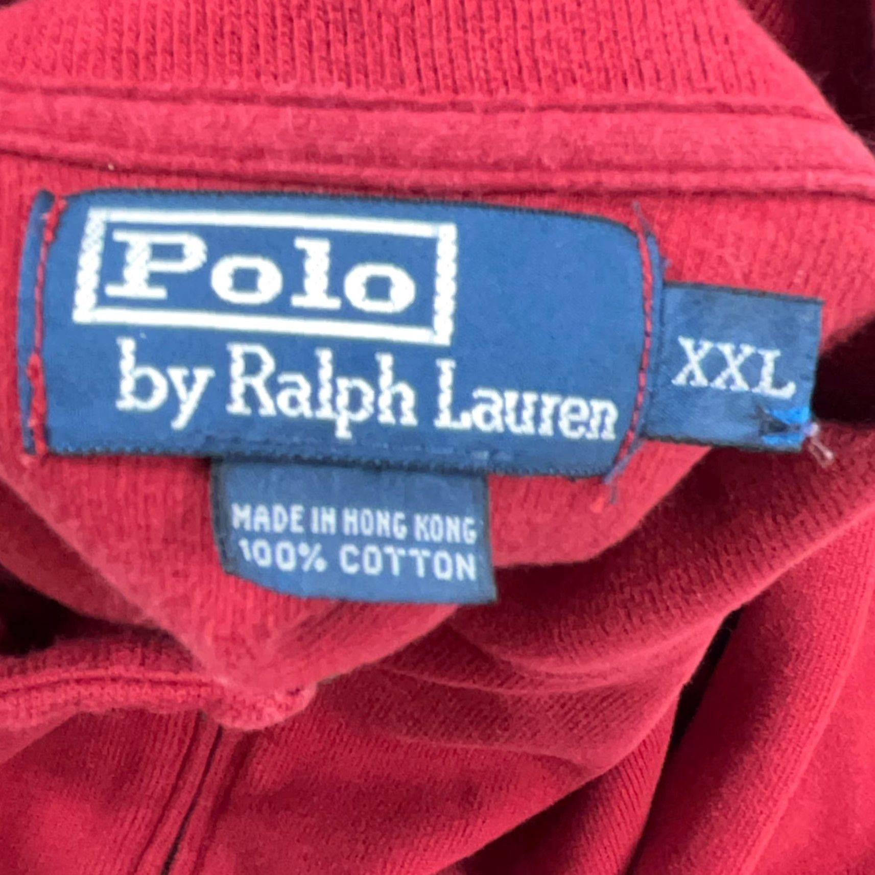 Polo Ralph Lauren VINTAGE Polo Ralph Lauren Sweater Men XXL Red Blue Pullover Quarter Zip Sweatshirt A69 Size US XXL / EU 58 / 5 - 3 Thumbnail