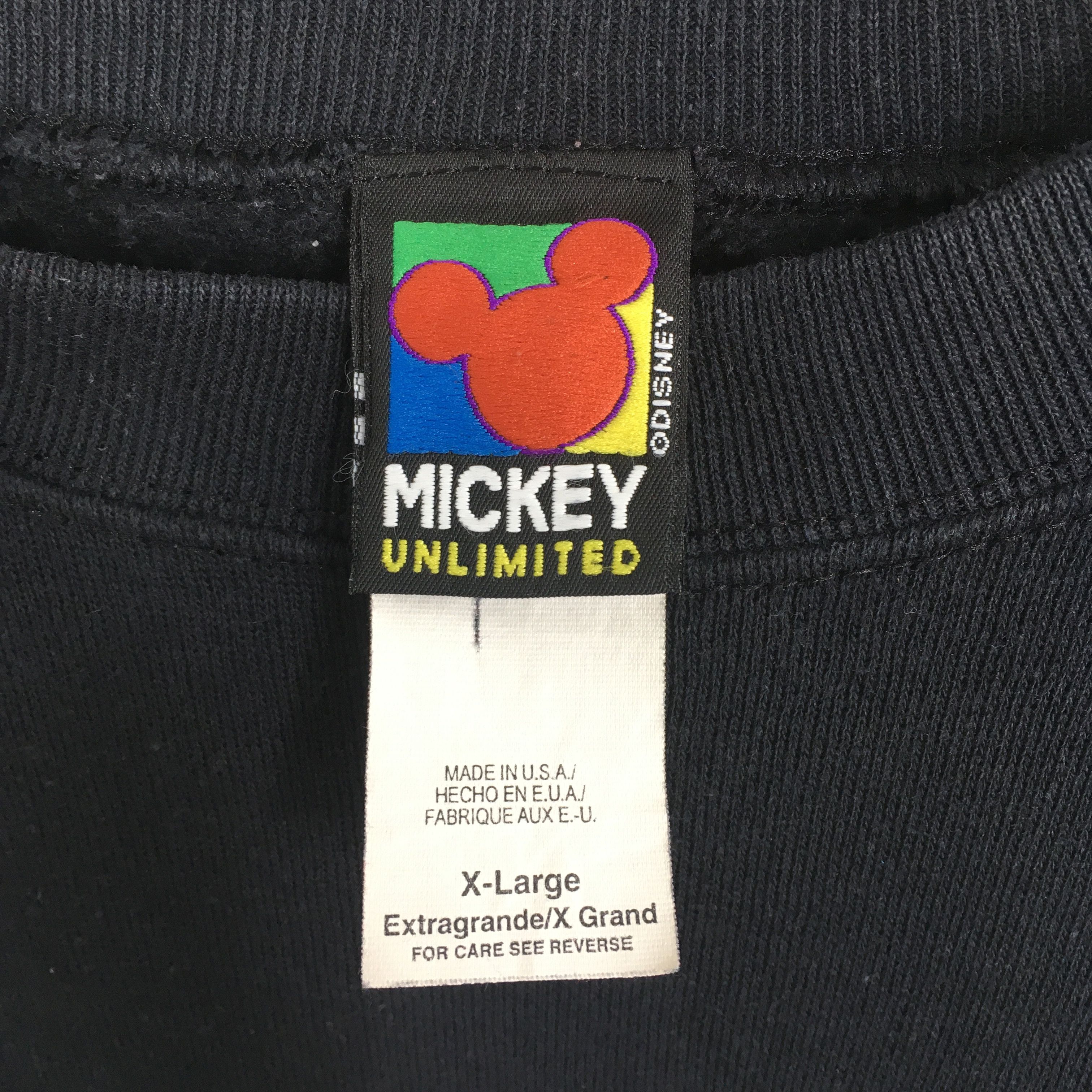 Disney Vintage Mickey Mouse Black Sweatshirt XLarge Size US XL / EU 56 / 4 - 4 Thumbnail