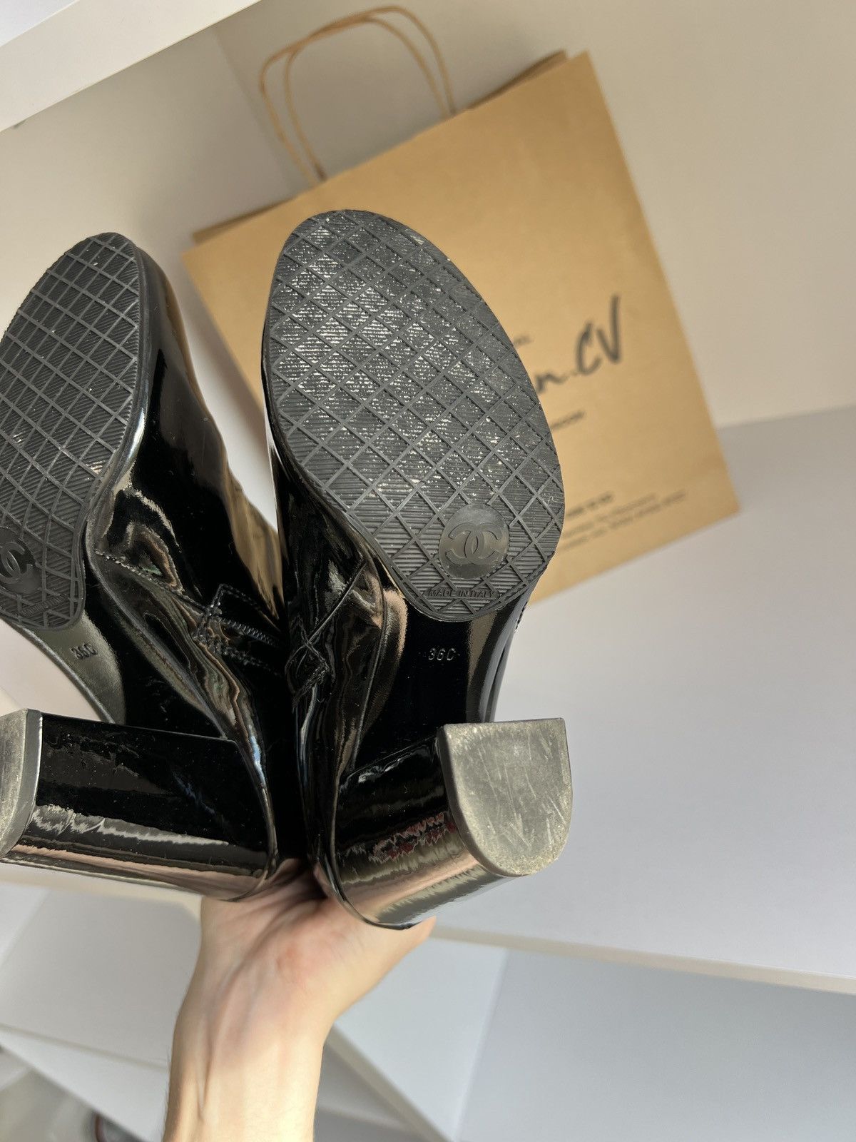 Chanel × Designer × Vintage Vintage Chanel lacquered women’s Black Shoes Size US 6 / IT 36 - 11 Thumbnail
