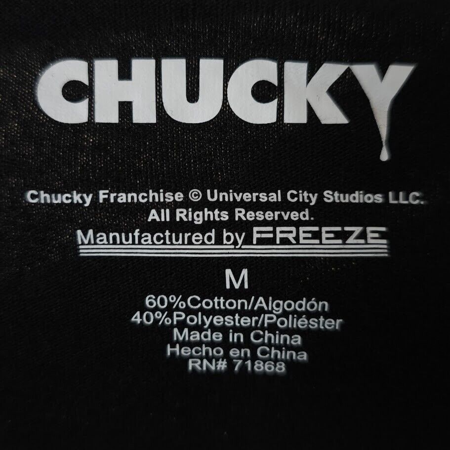 Other Chucky T Shirt Mens Size Medium Black All Over Print Childs Size US M / EU 48-50 / 2 - 6 Thumbnail