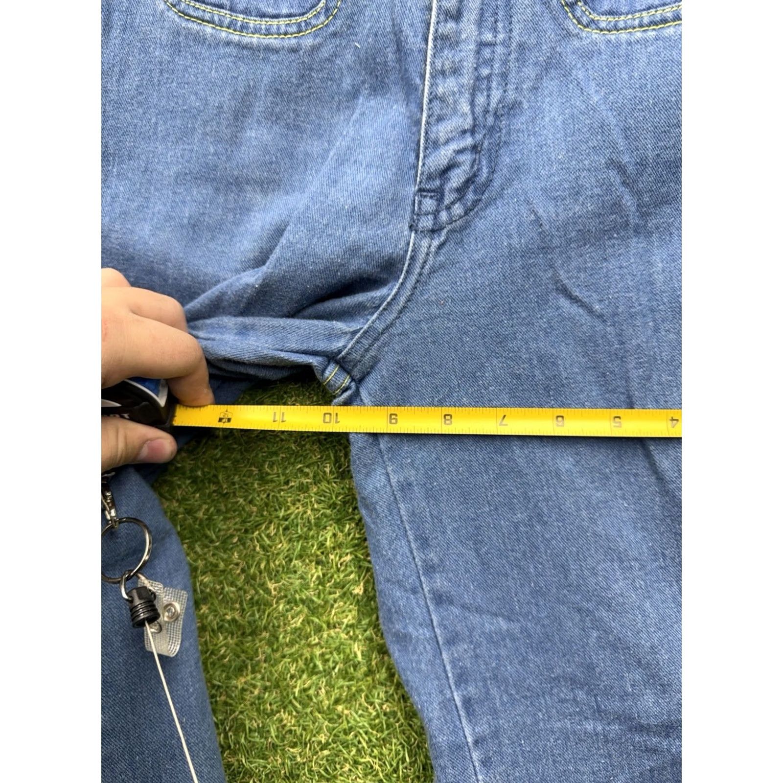 Wrangler VINTAGE Wrangler Bell Bottom Jeans Womens 24x30 Pink Stripe Pockets Boho Stretch Denim Blue 1970s Mens Wom... Size 25" / US 0 / IT 36 - 7 Thumbnail