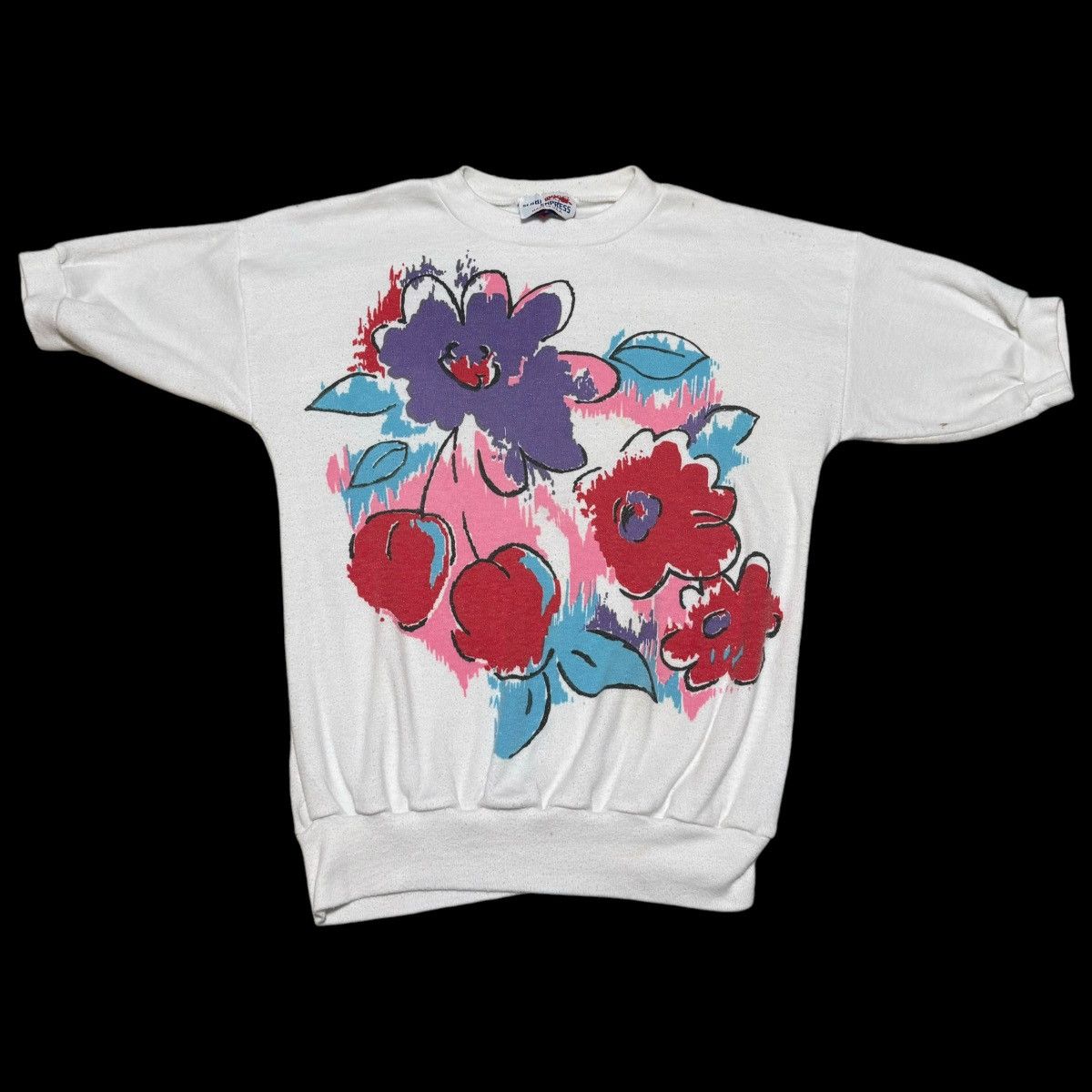 Vintage Vintage 90s Slow Express Flowers Art Sweatshirt Women’s S Size S / US 4 / IT 40 - 1 Thumbnail