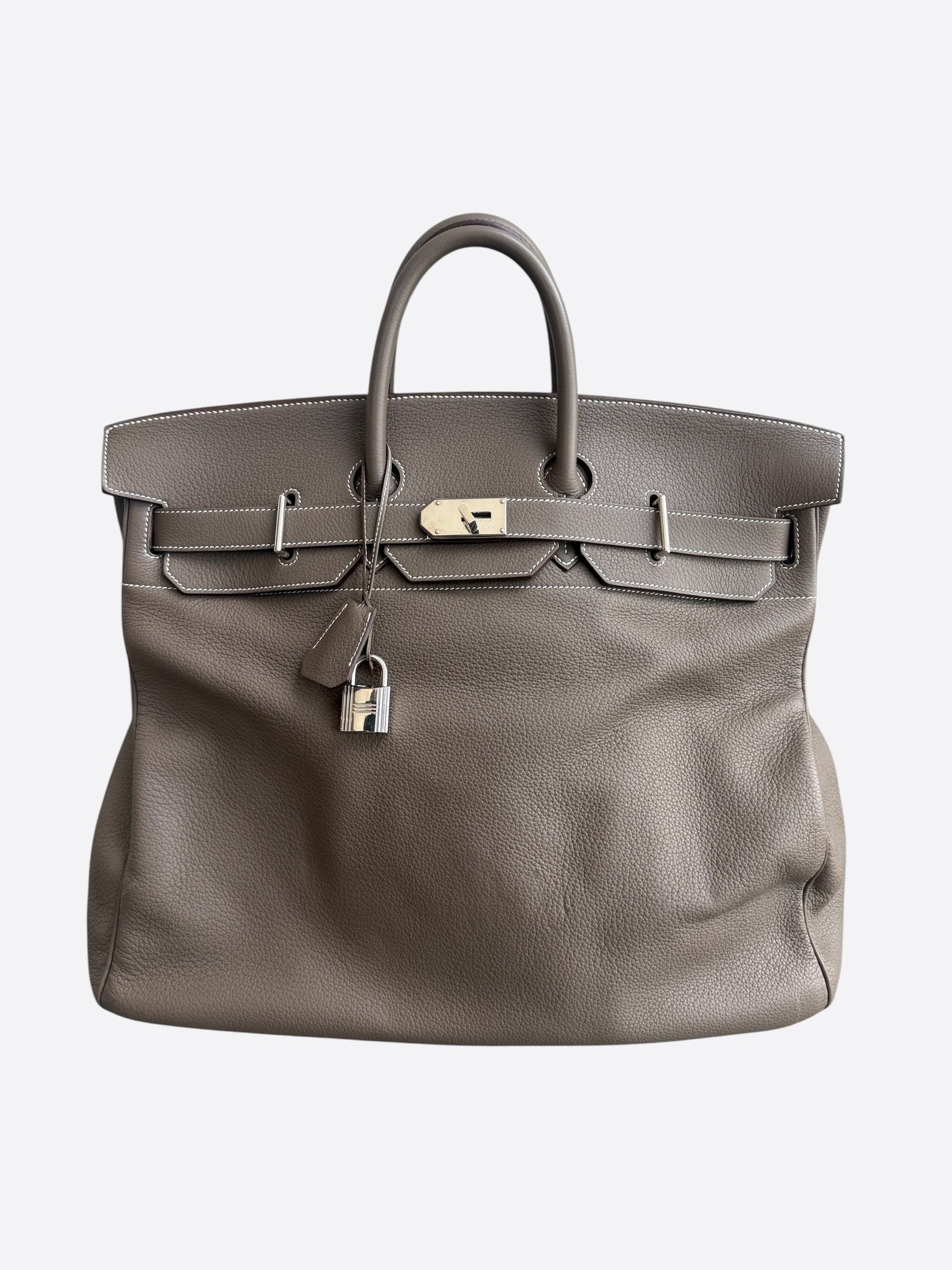 Hermes Hermes Etoupe Togo & Palladium Hardware HAC Birkin 50 Size ONE SIZE - 1 Thumbnail