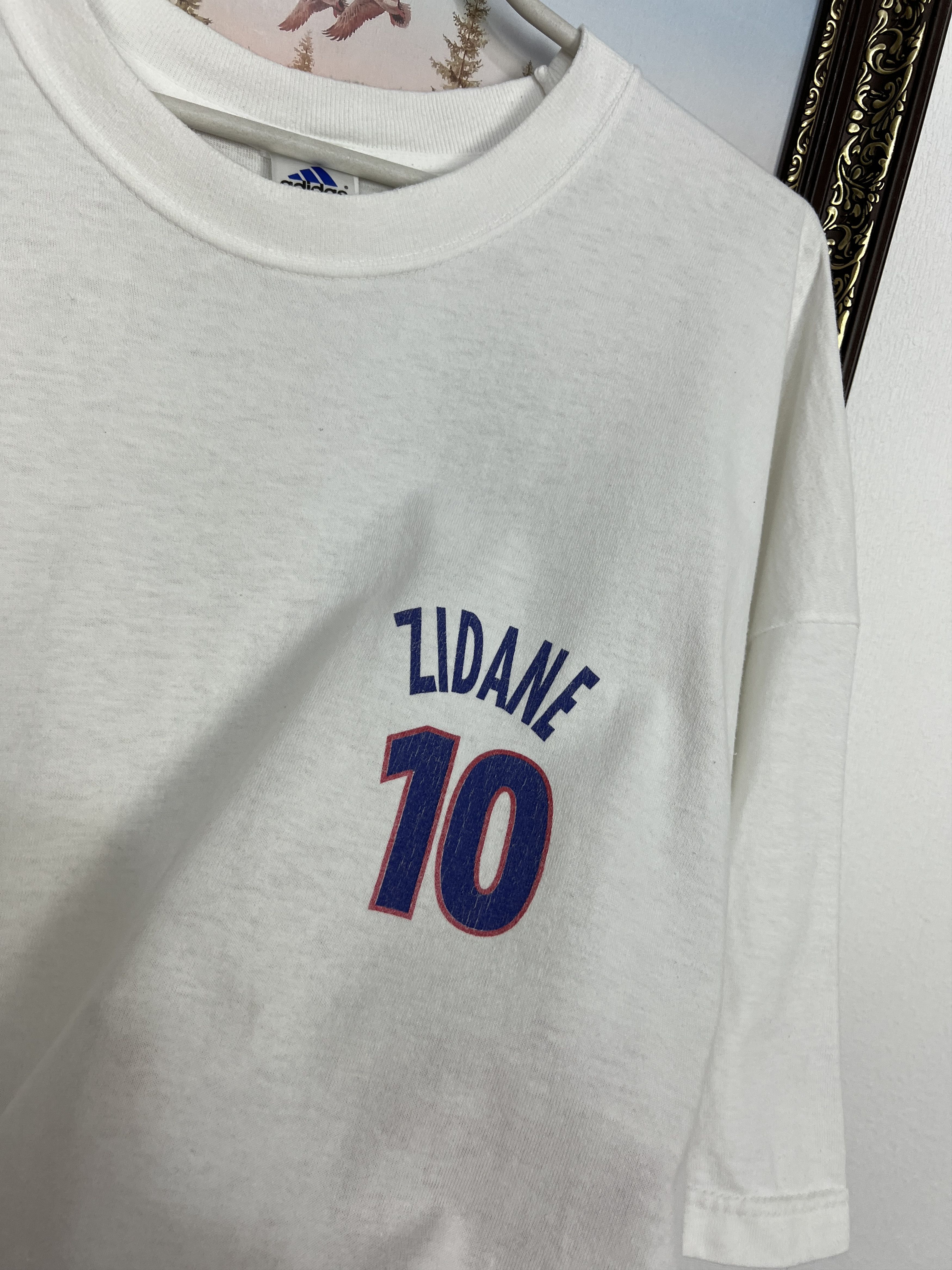 Adidas France Football Train Shirt #10 Zidane Soccer Jersey Size US XL / EU 56 / 4 - 4 Thumbnail