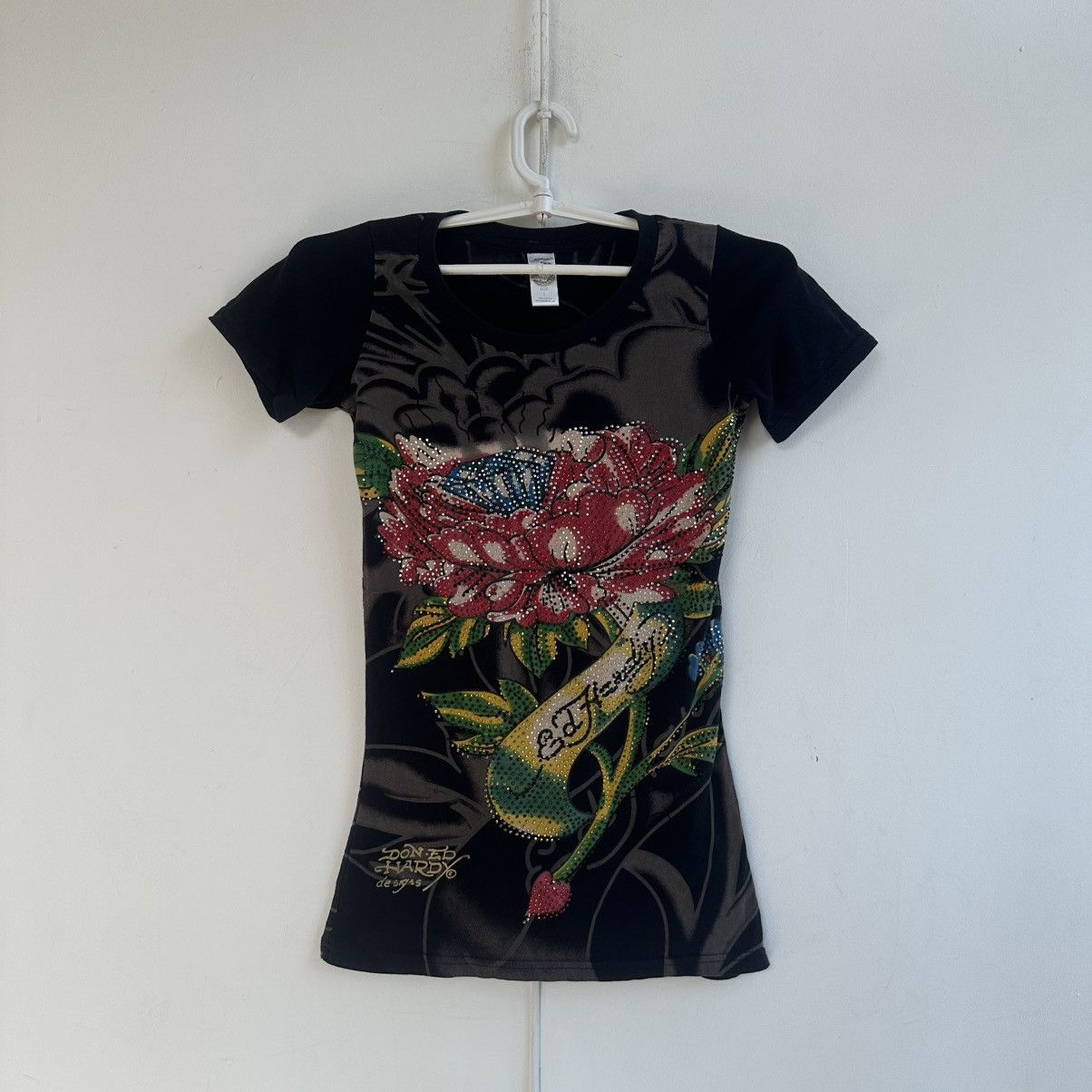 Ed Hardy Ed Hardy long dress tee shirt floral skull rhinestone tattoo Size M / US 6-8 / IT 42-44 - 1 Thumbnail
