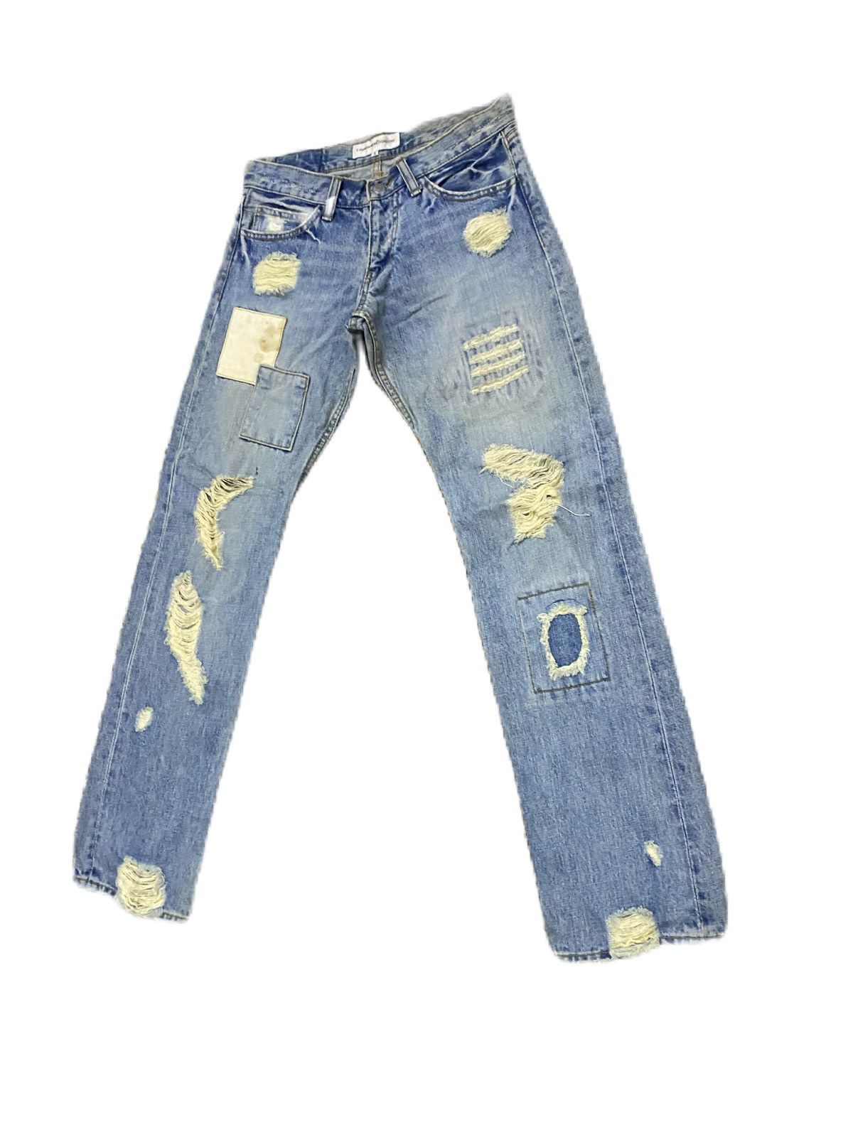 Junya Watanabe Japan Brand Patchwork E Hyphen World Gallery Ripped Design Size US 29 - 7 Thumbnail