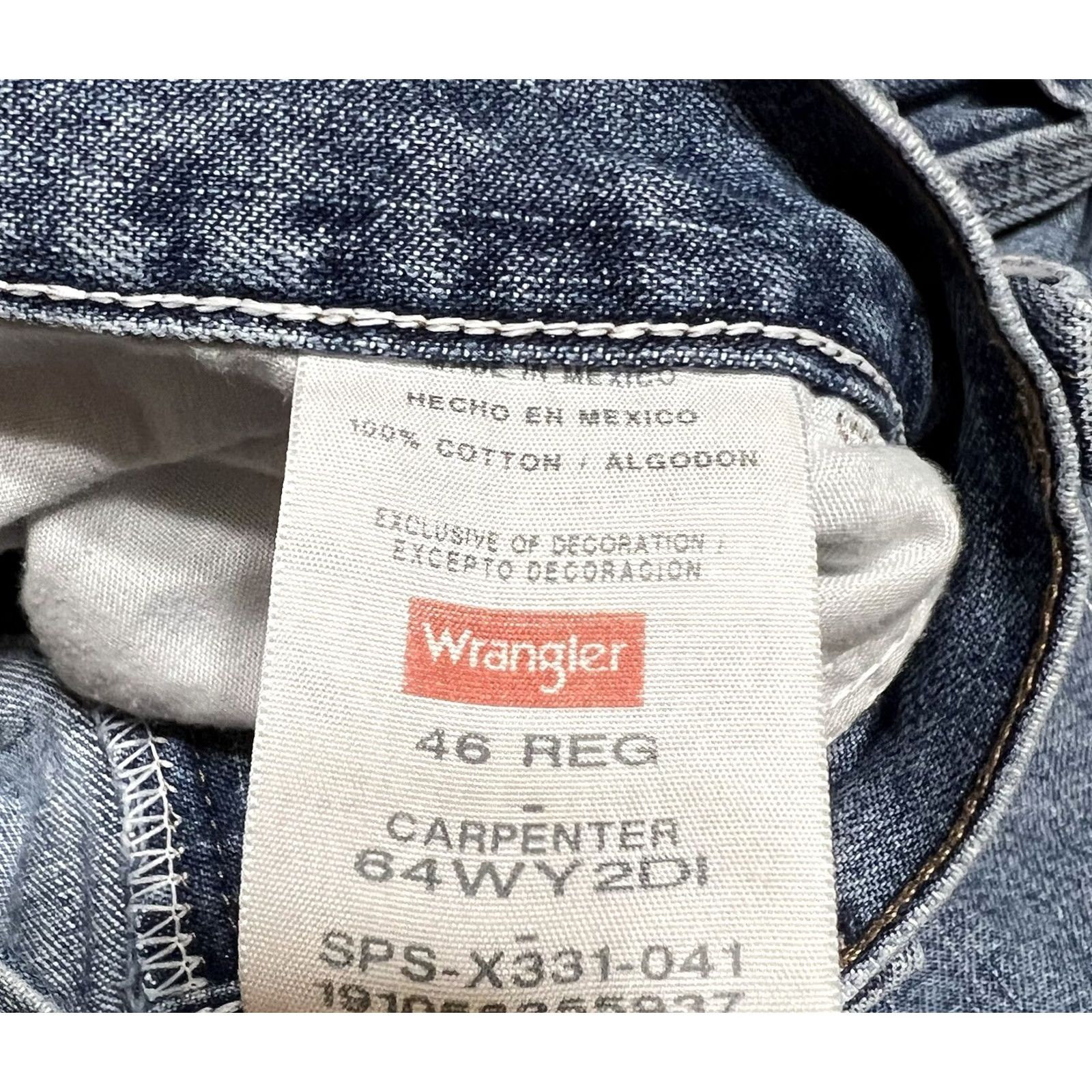 Wrangler Wrangler Shorts Mens 46 Blue Denim Carpenter Utility Workwear Casual Men Size US 30 / EU 46 - 6 Thumbnail